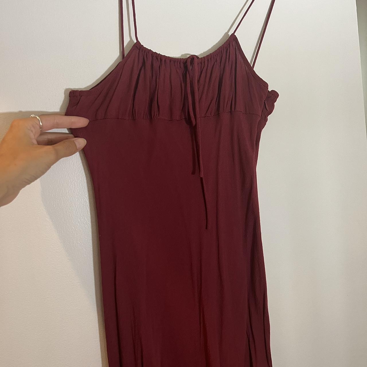 Verge girl wine colored maxi dress - Aus 10, US 6,... - Depop