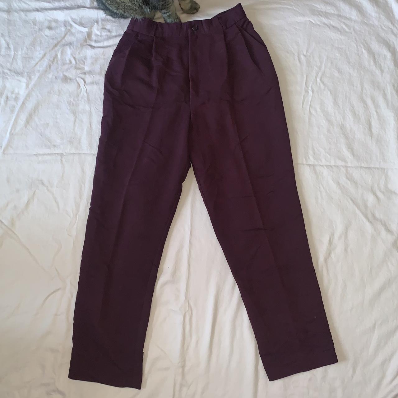 Burgundy trousers in size 6 Petite from Fundamental