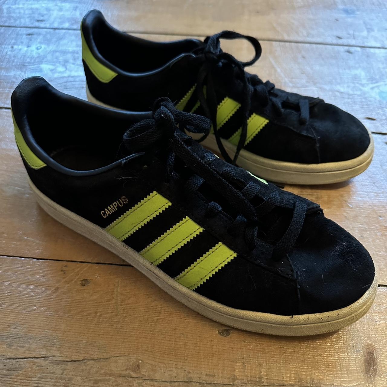 Adidas campus black outlet yellow