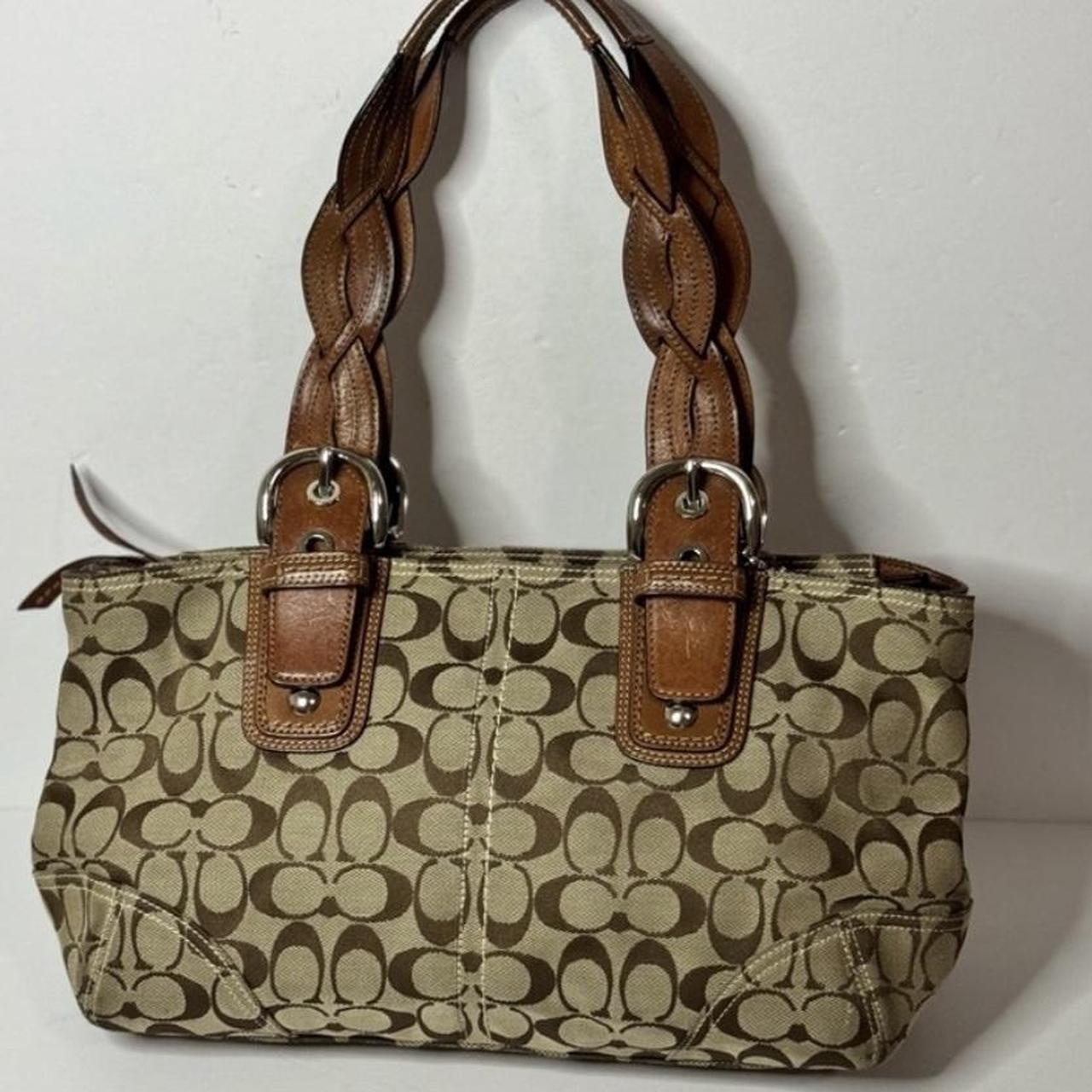 vintage y2k july 2008 coach shoulder bag, features a | Depop