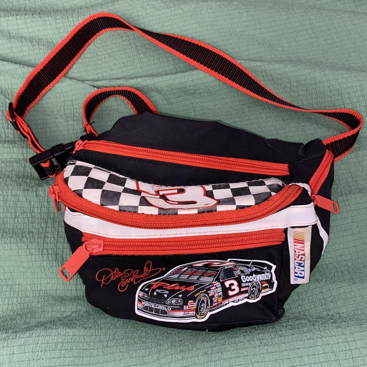 NASCAR Men's Red and Black Bag | Depop