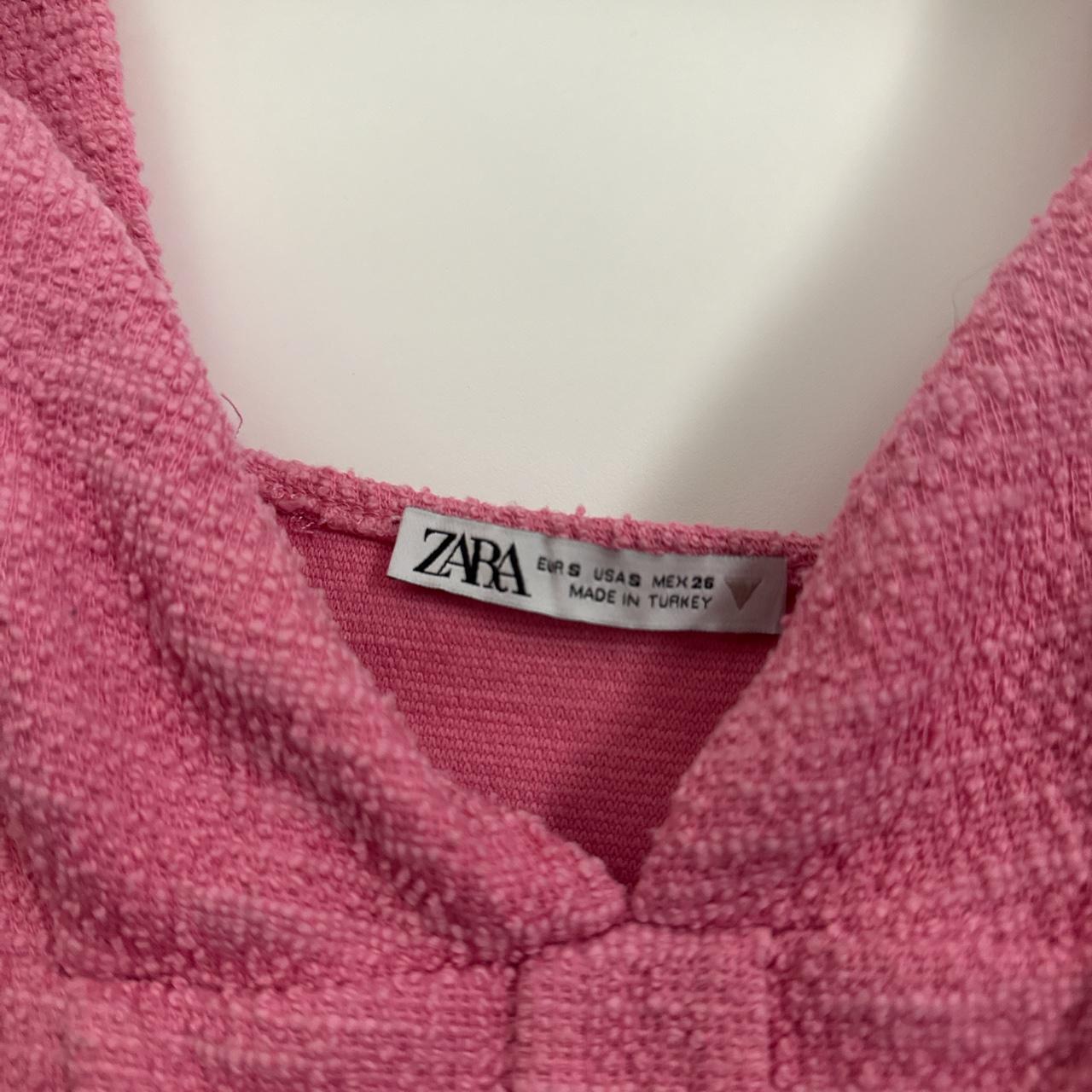 Zara Women's Pink Corset Depop