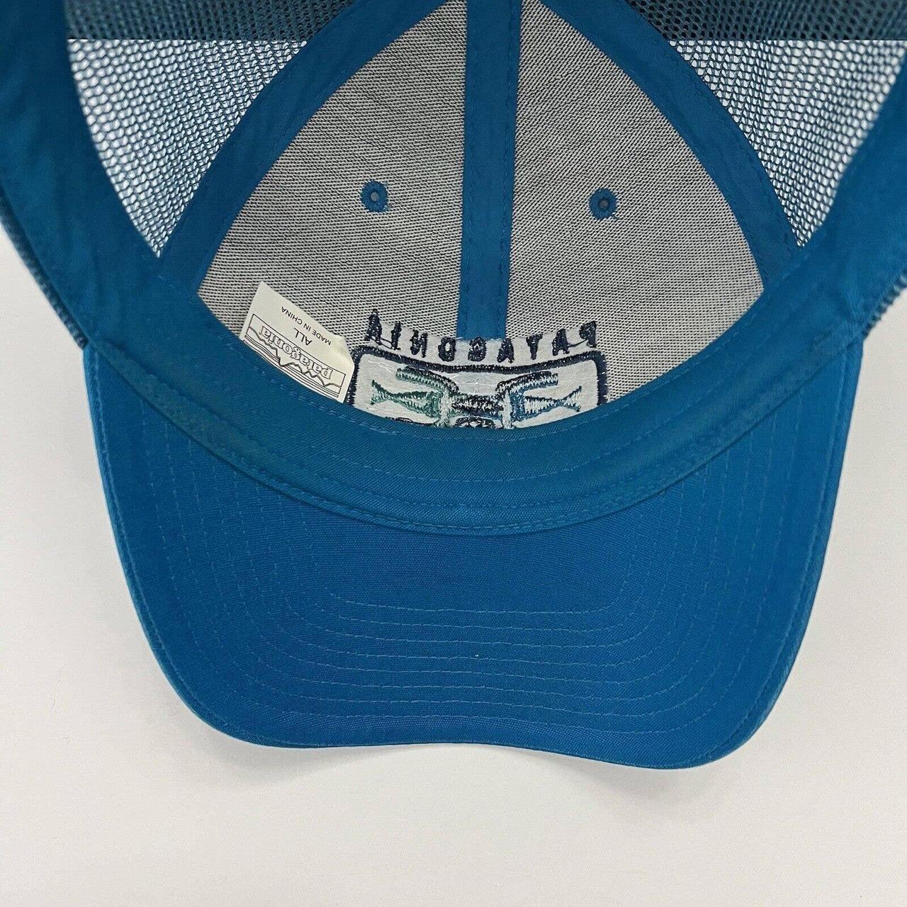 Patagonia Flying Fish Trident Trucker Hat Cap Mesh Back Snapback Green Blue