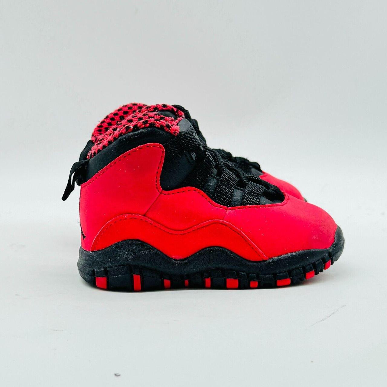 Air Jordan 10 Retro Toddler 4C Fusion Black Red Bred. Depop