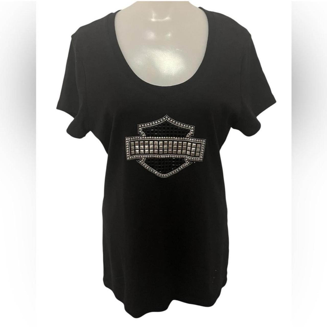 Harley Davidson Women's T-shirt - Black - L – Y2K… - image 1