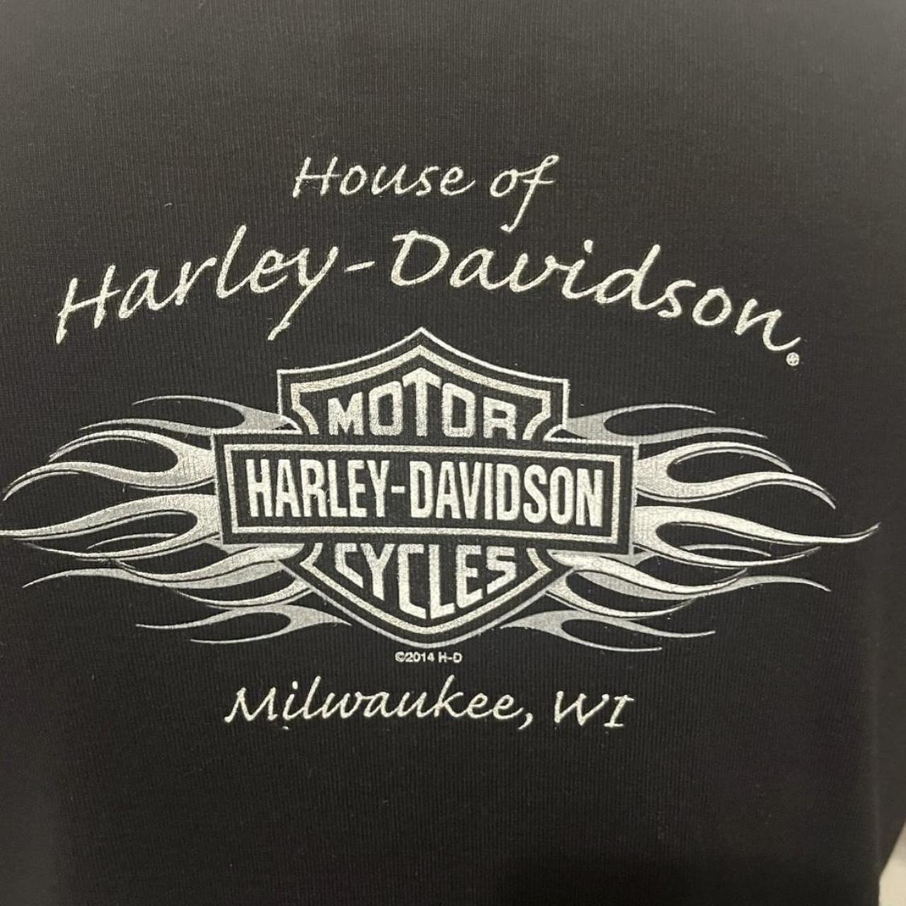 Harley Davidson Women's T-shirt - Black - L – Y2K… - image 4