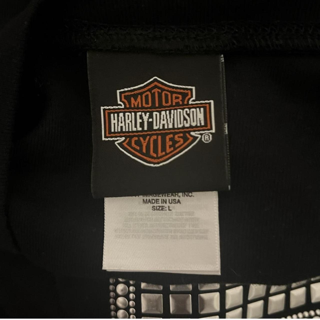 Harley Davidson Women's T-shirt - Black - L – Y2K… - image 5