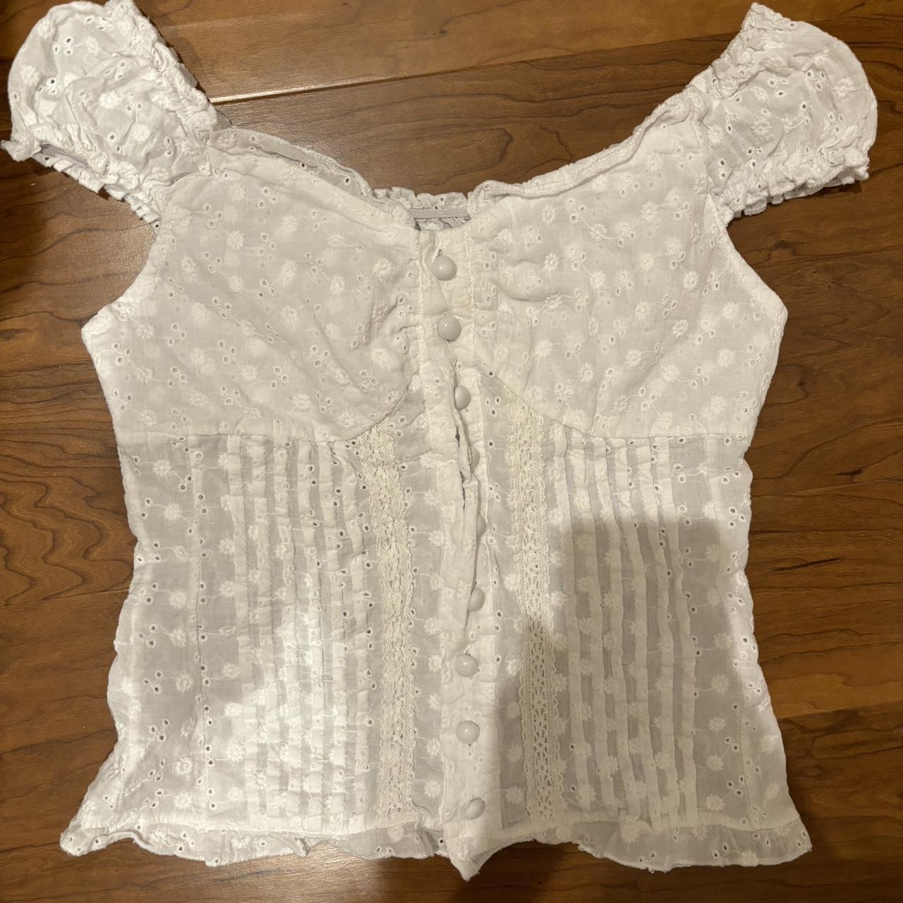 dainty and coquette top! i’ve been seeing these... - Depop