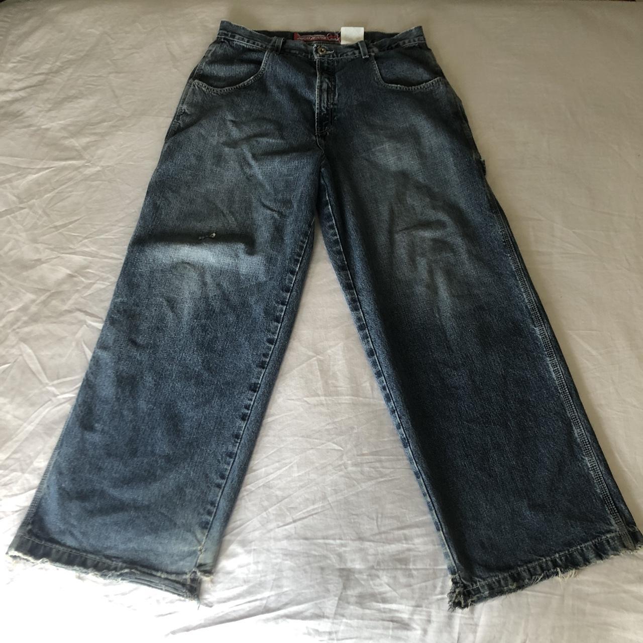 JNCO Dark Wash Crown Patch Carpenter Jeans Size:... - Depop