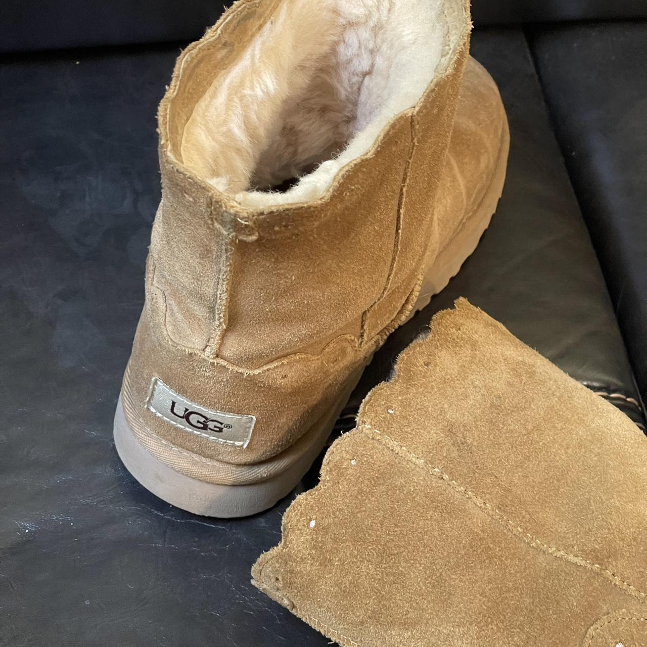 Ankle high Uggs with wave design on top Size: 6 but... - Depop