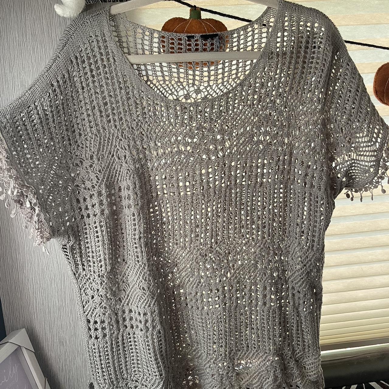 Crochet see through top Perfect for those days... - Depop