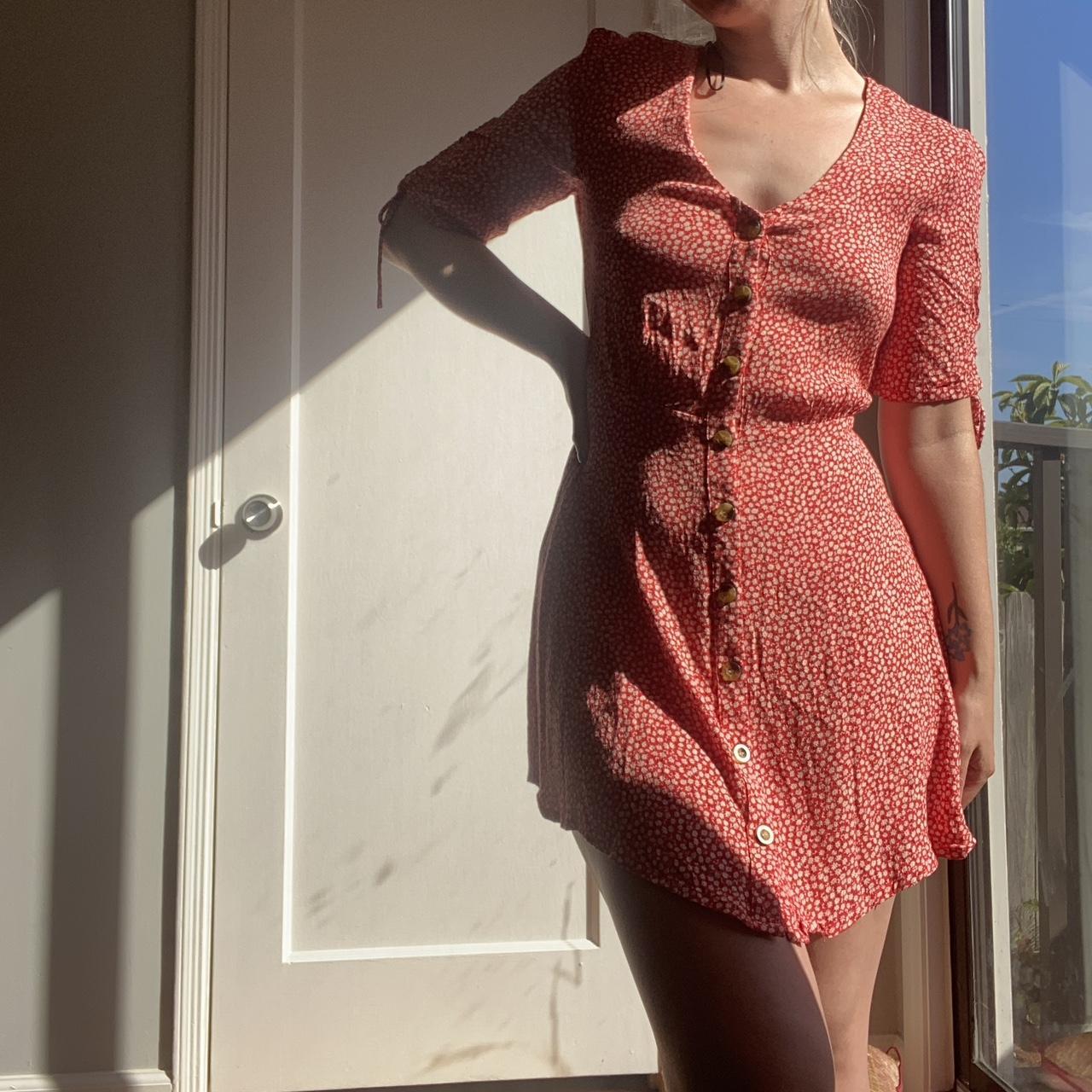 H&m red summer on sale dress