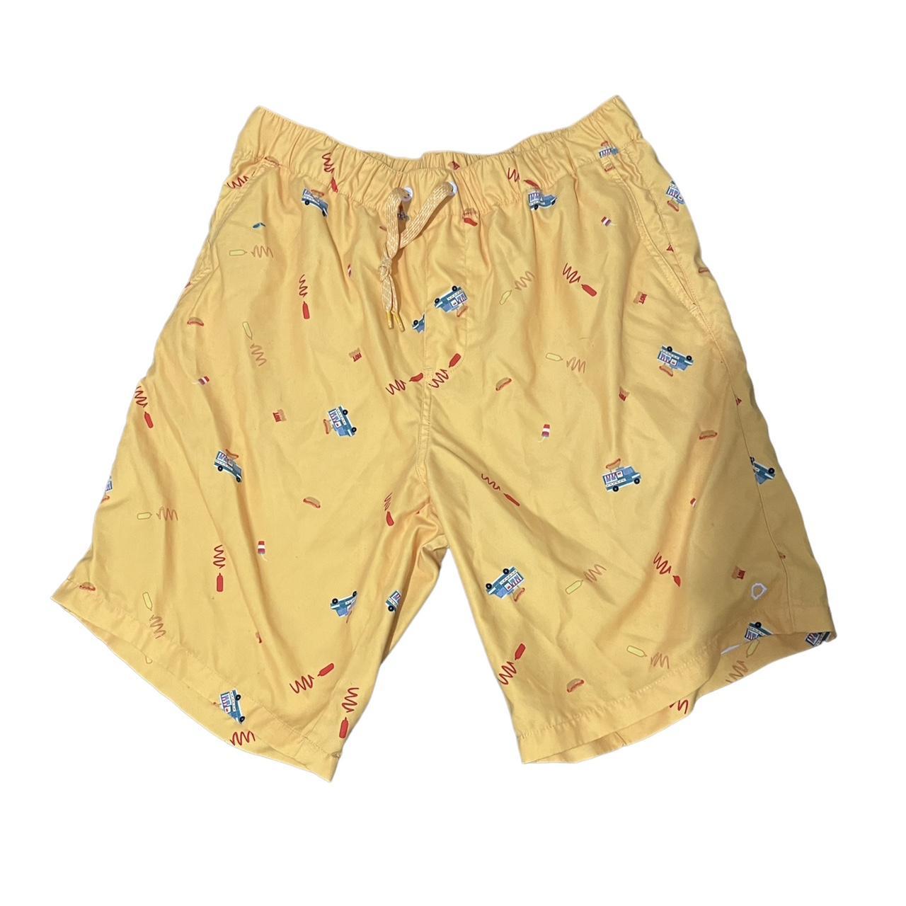 Empyre Men's Yellow and Red Swim-briefs-shorts