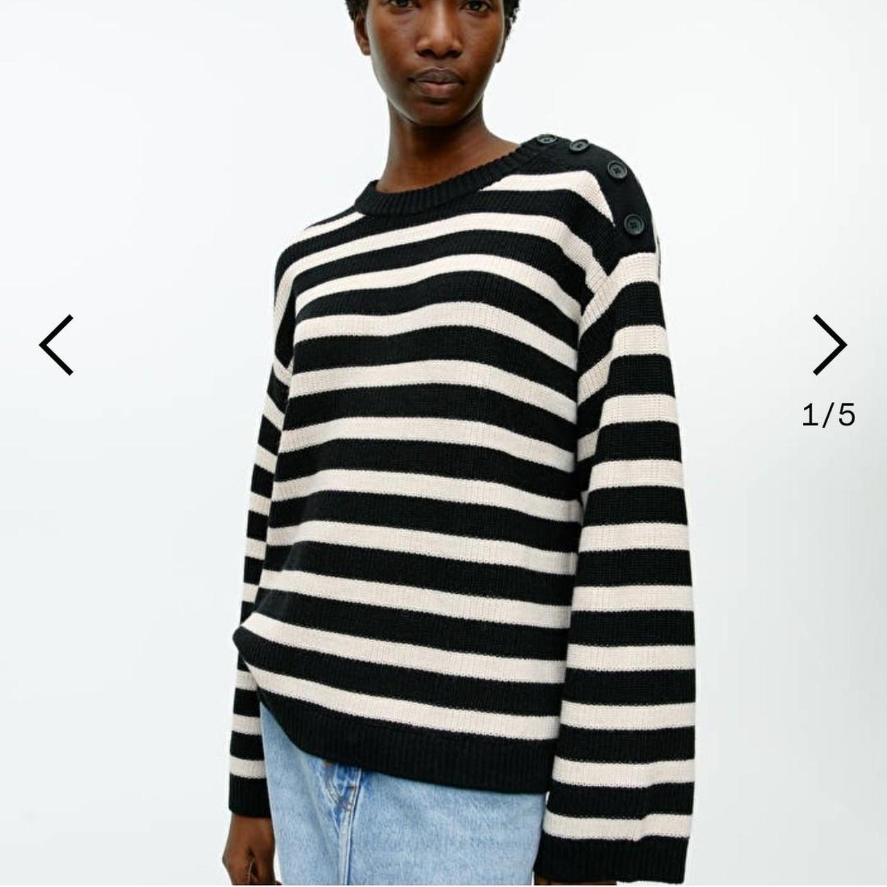Arket stripe jumper in size S (same size as shown in... Depop
