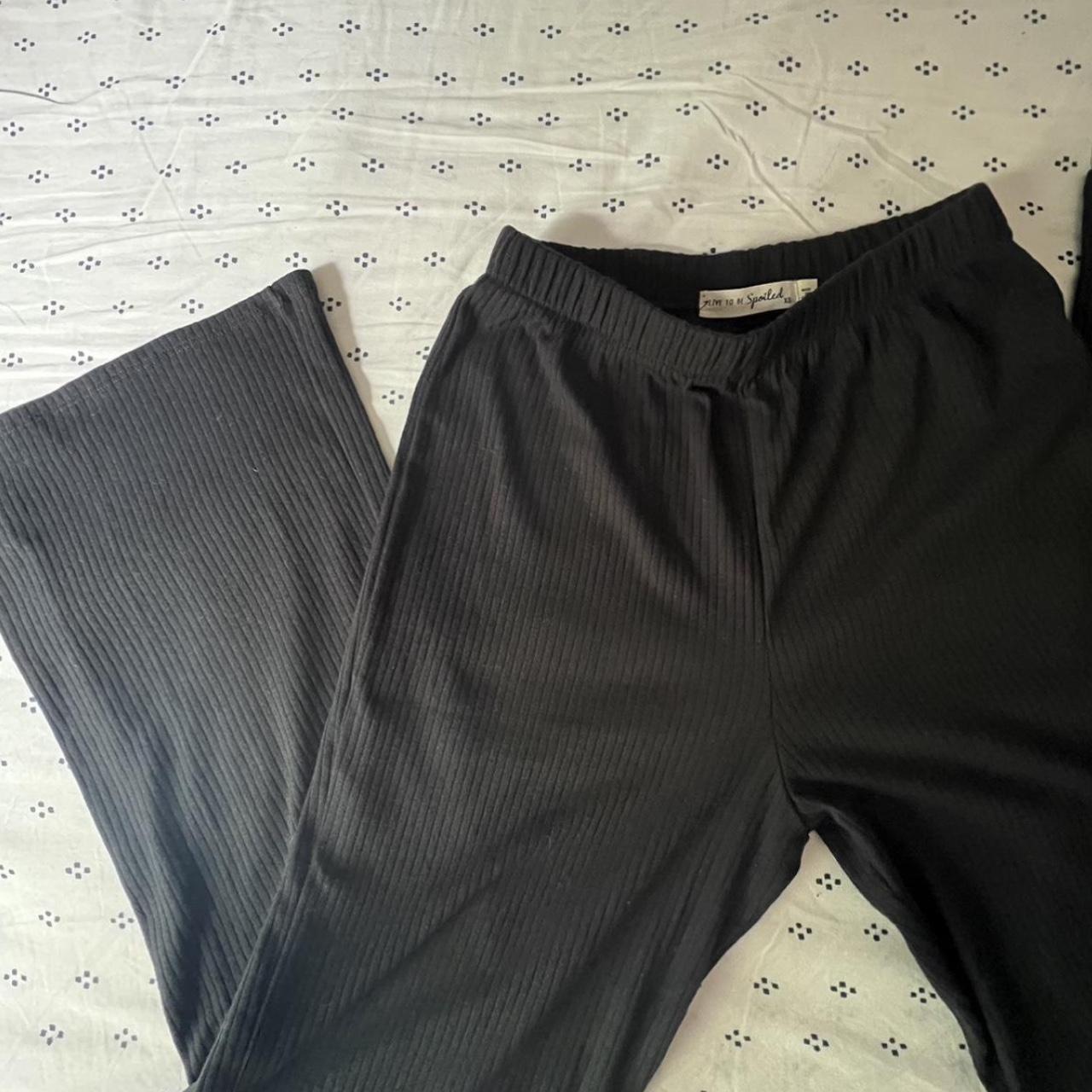 Live To Be Spoiled Women's Black Trousers