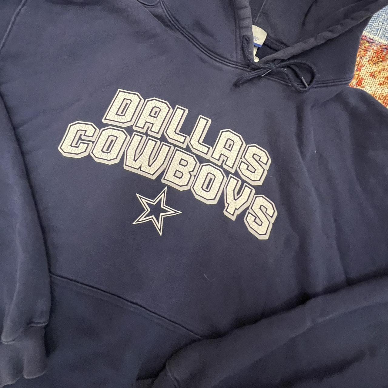 Vintage 90s-00 Dallas cowboys Rebook Hoodie Size L - Depop