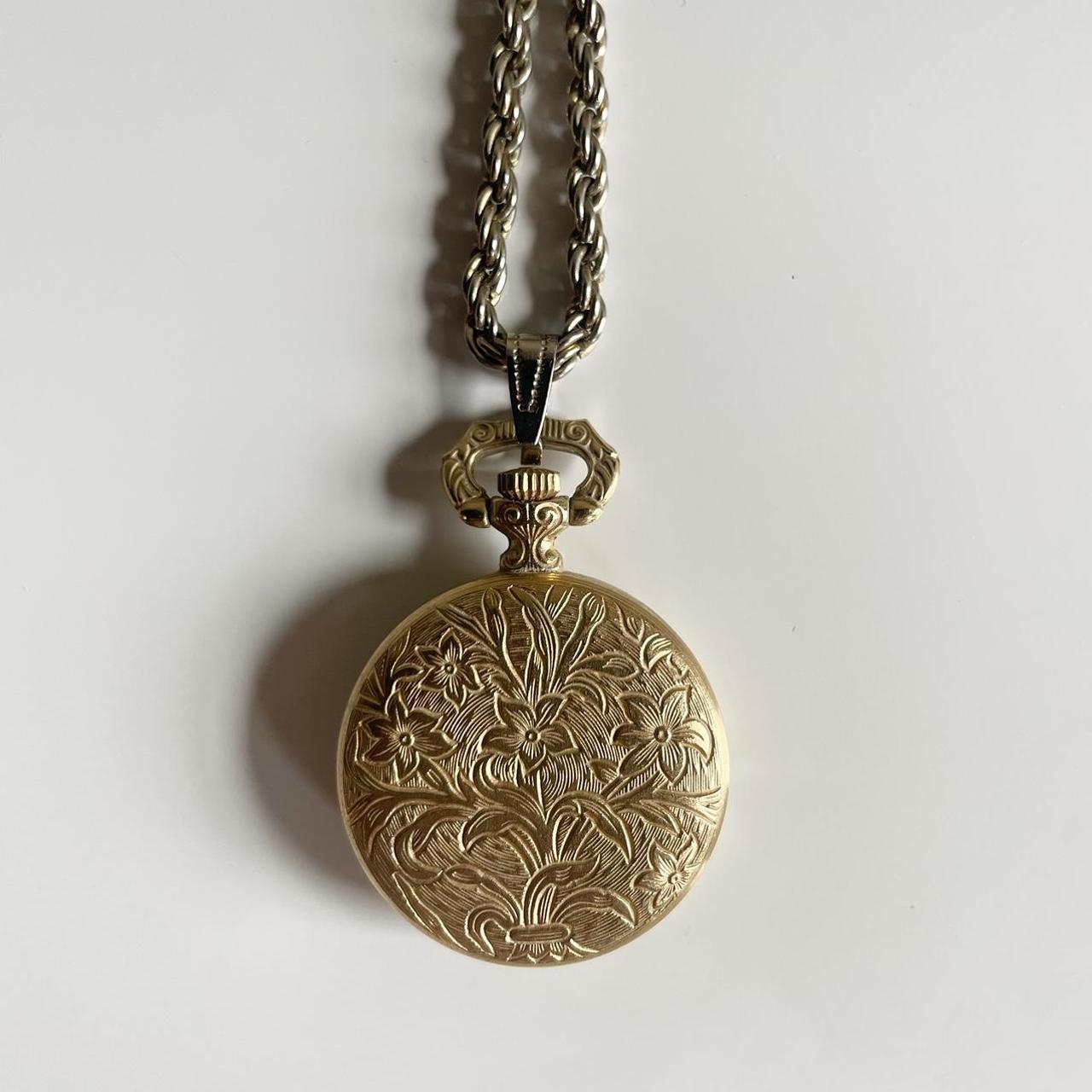 Vintage Gold Armitron Quartz Watch Necklace So... Depop