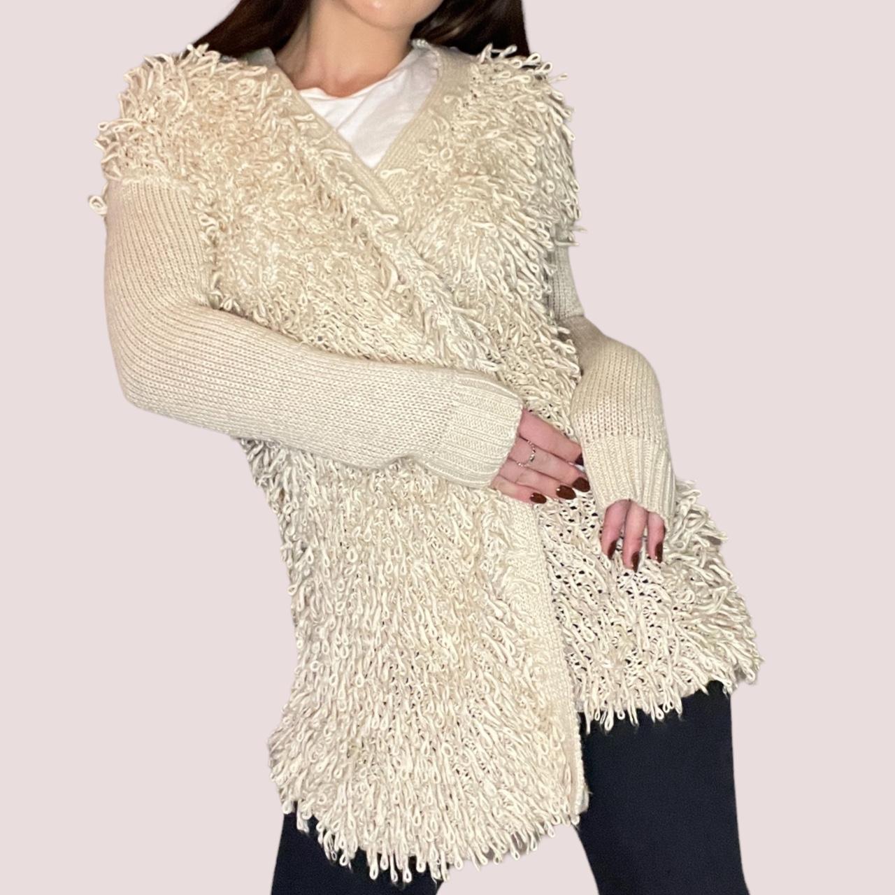 ANIMAL SHAGGY KNIT CARDIGAN Rare Schott Shaggy Knit Cardigan