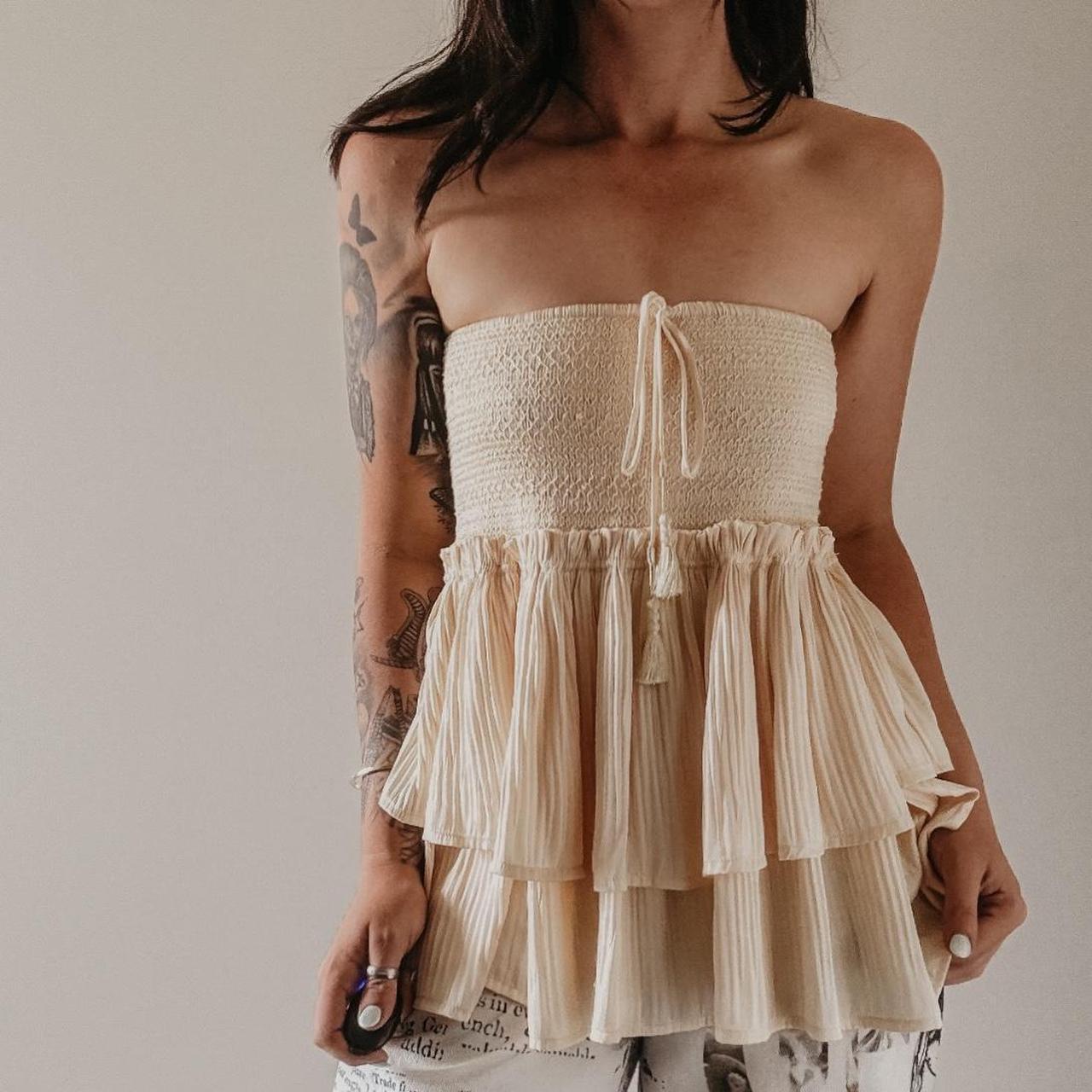 cream flannel store skirt