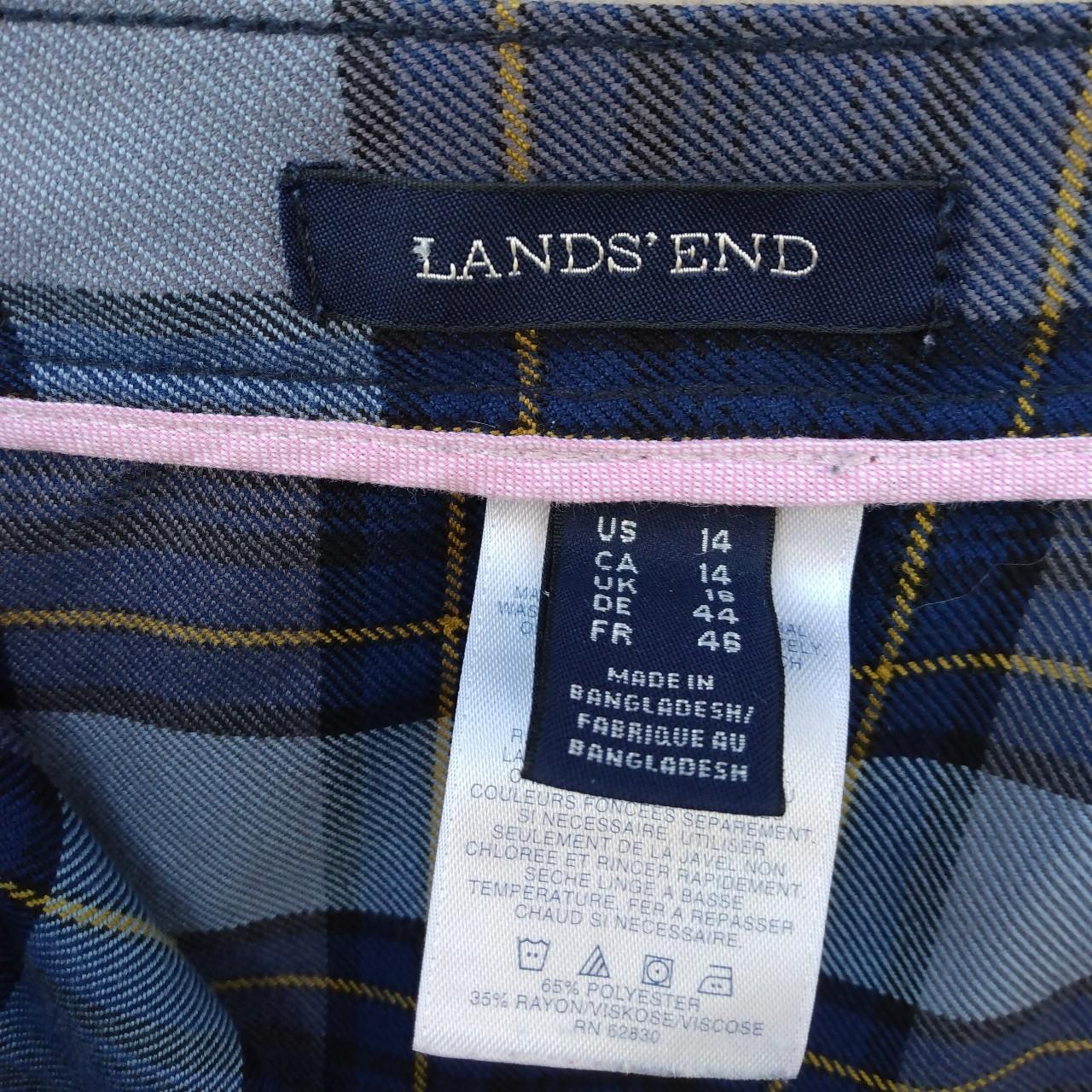 Lands end hotsell blue plaid skirt