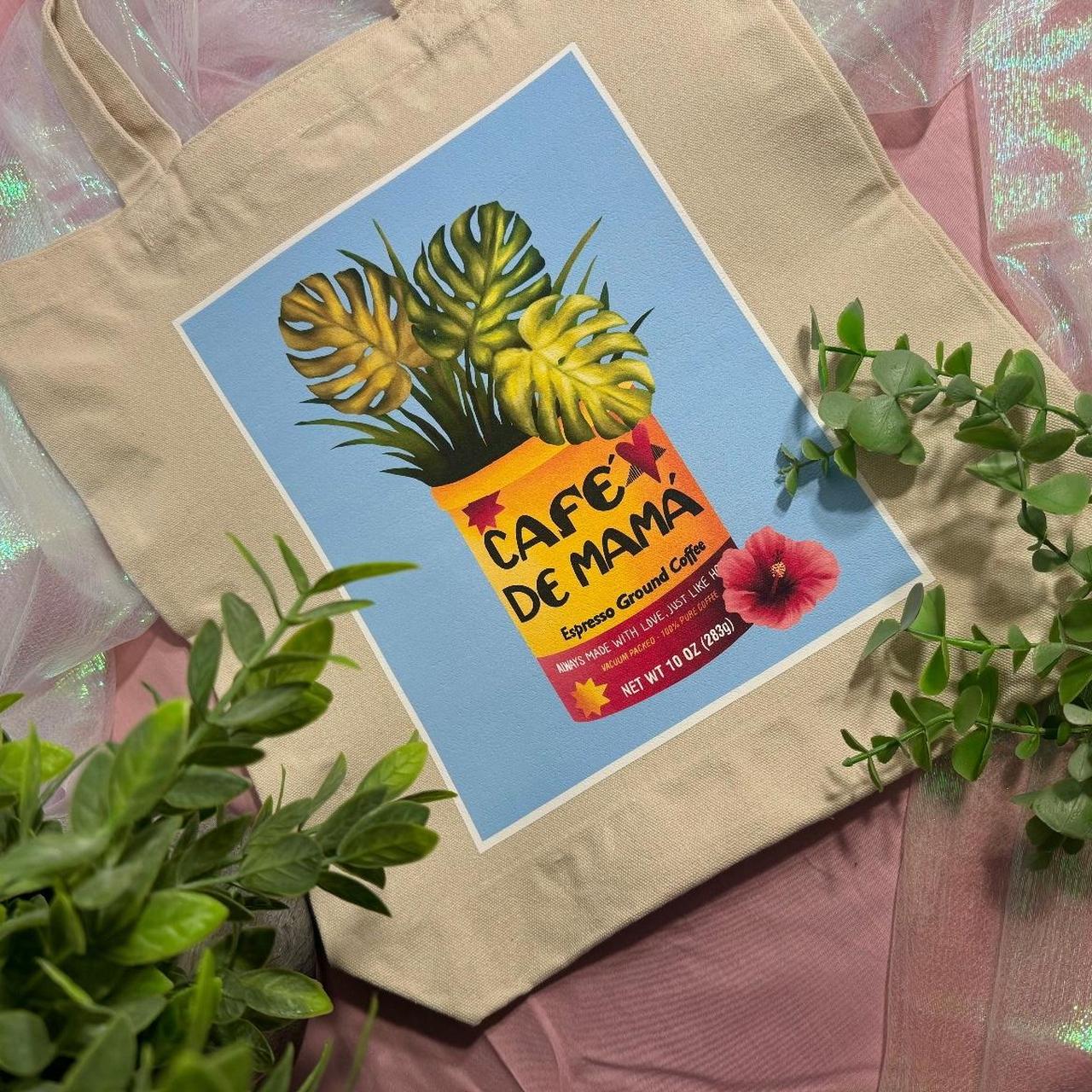 Cafe de Mama Tote Bag ☕️🌱 13”x15” totebag perfect... - Depop