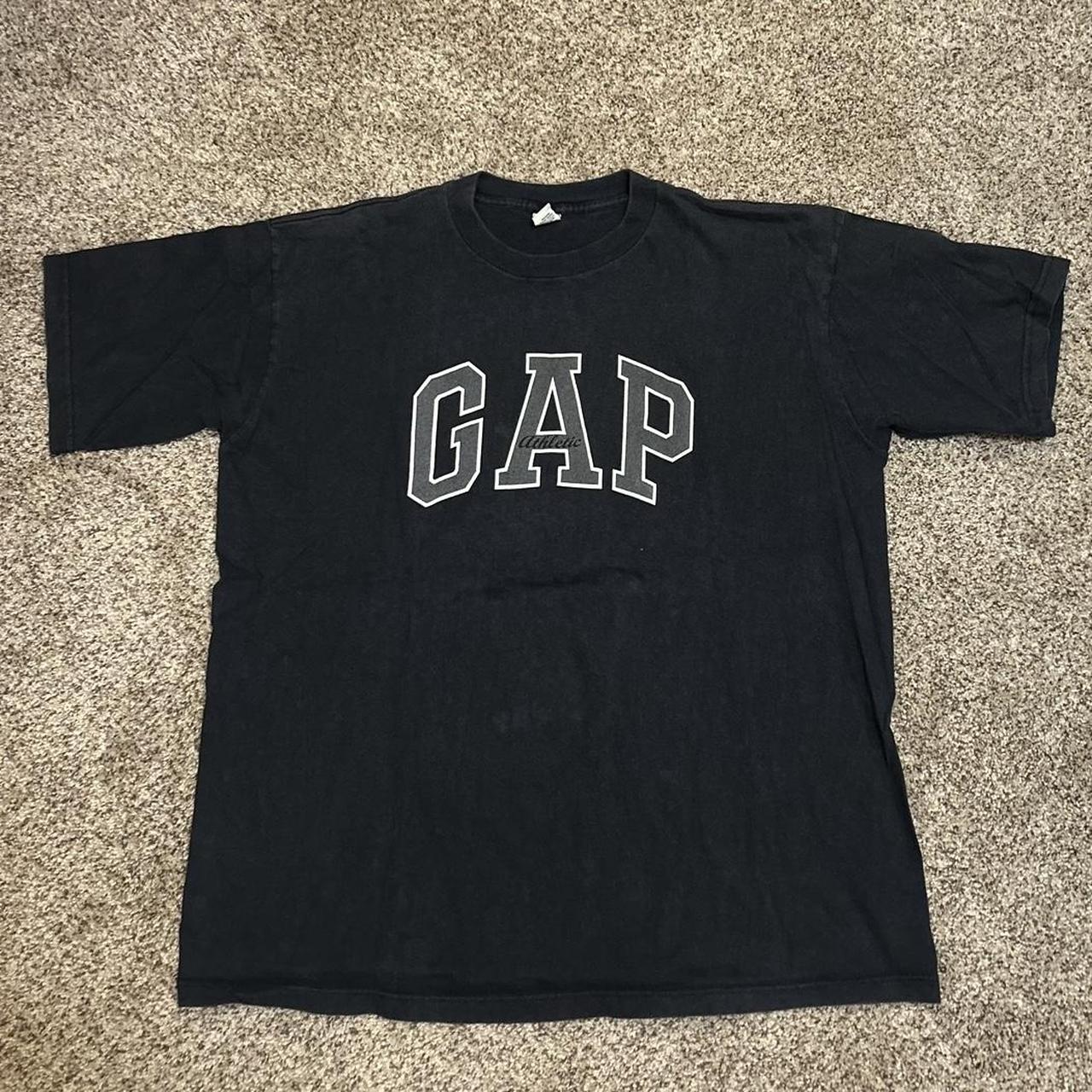 Vintage Navy Blue Gap Athletic Shirt Size L Made... - Depop