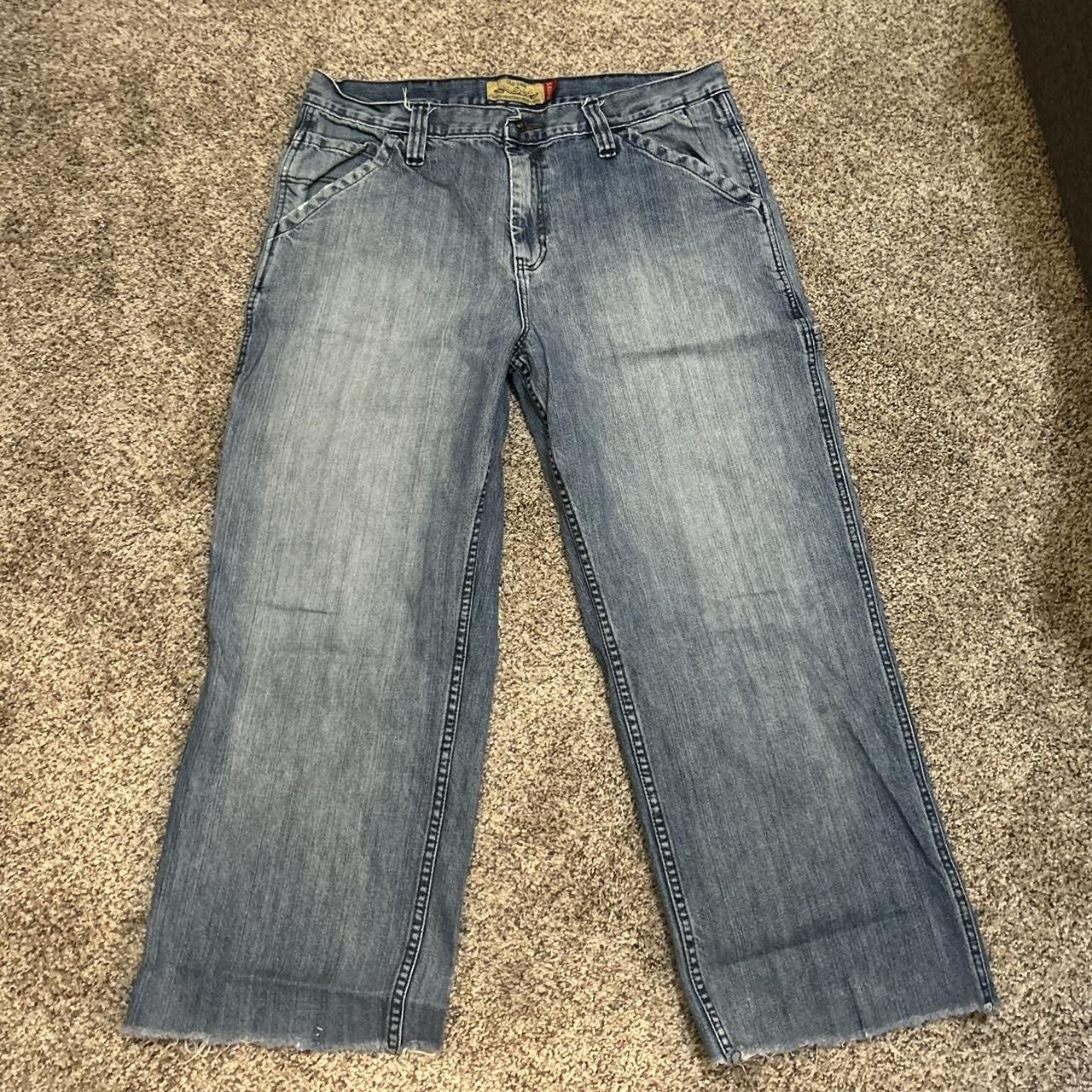 Old Navy baggy blue denim jeans Size on tag 36x30... - Depop