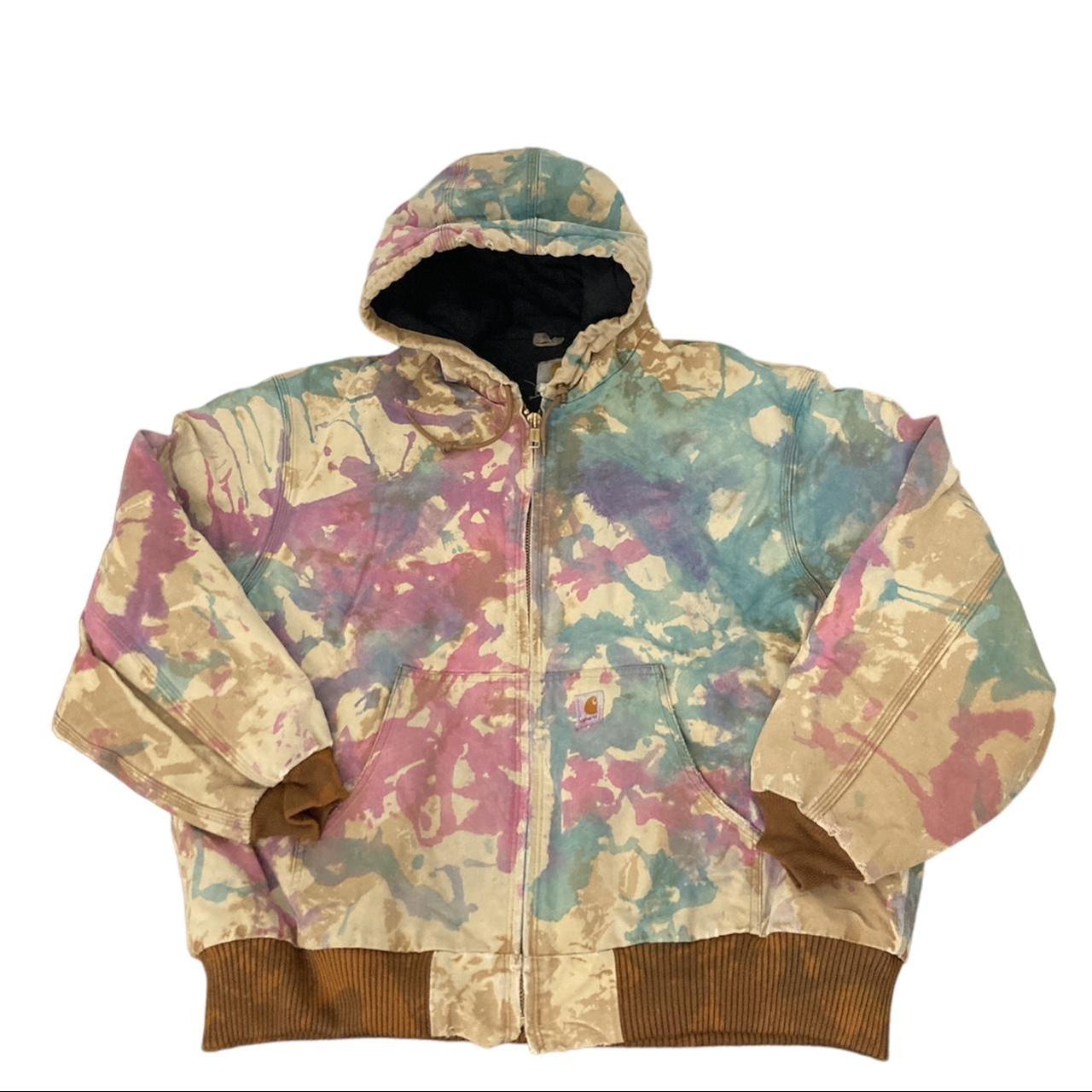 Tie dye Carhartt jacket size 2XL Depop