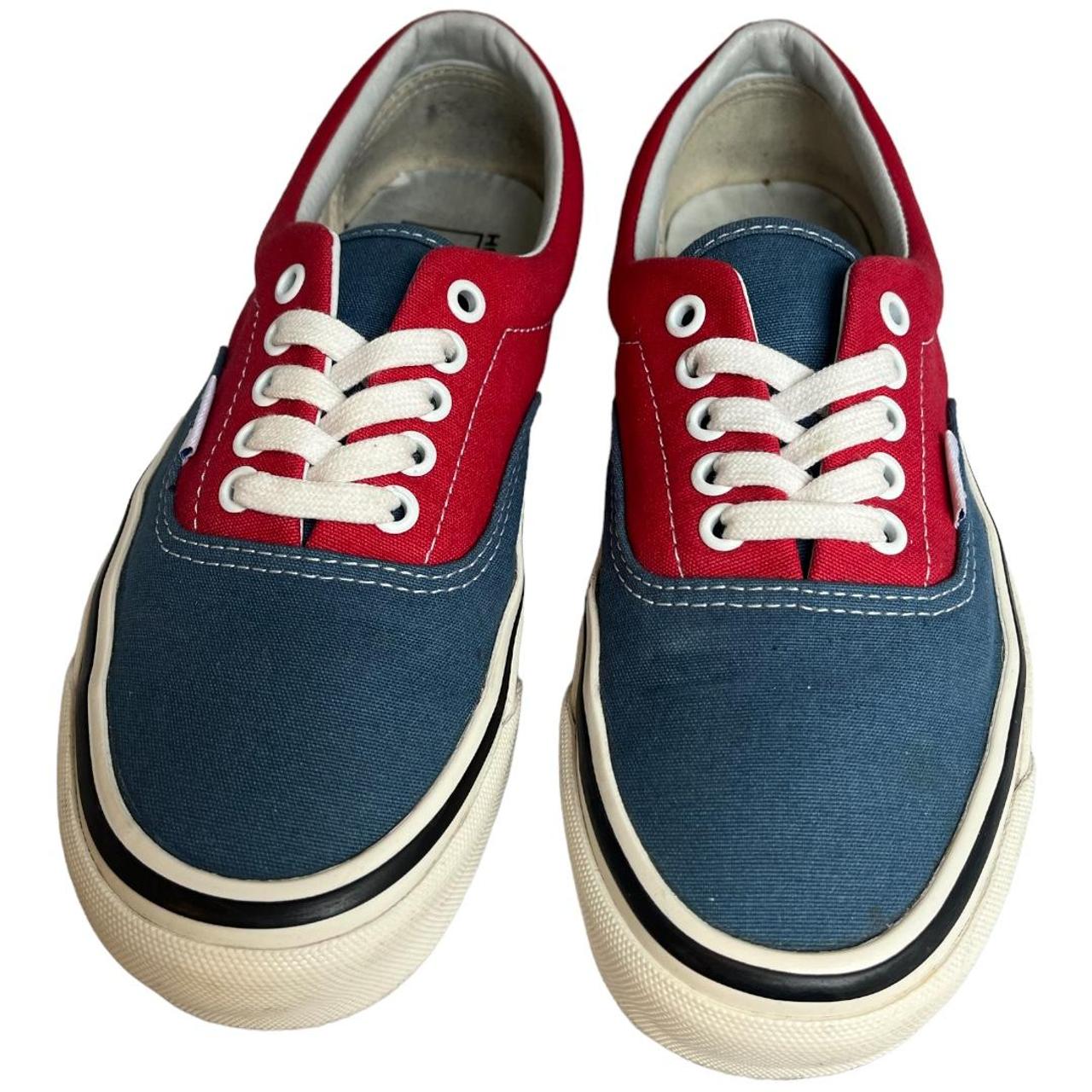 Vans navy hot sale red