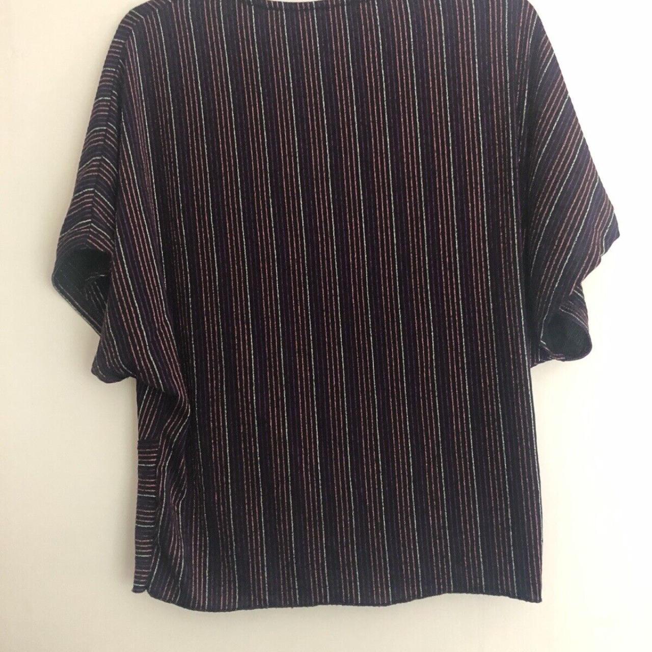 New Look Black Striped Sparkly Top - UK Size... - Depop