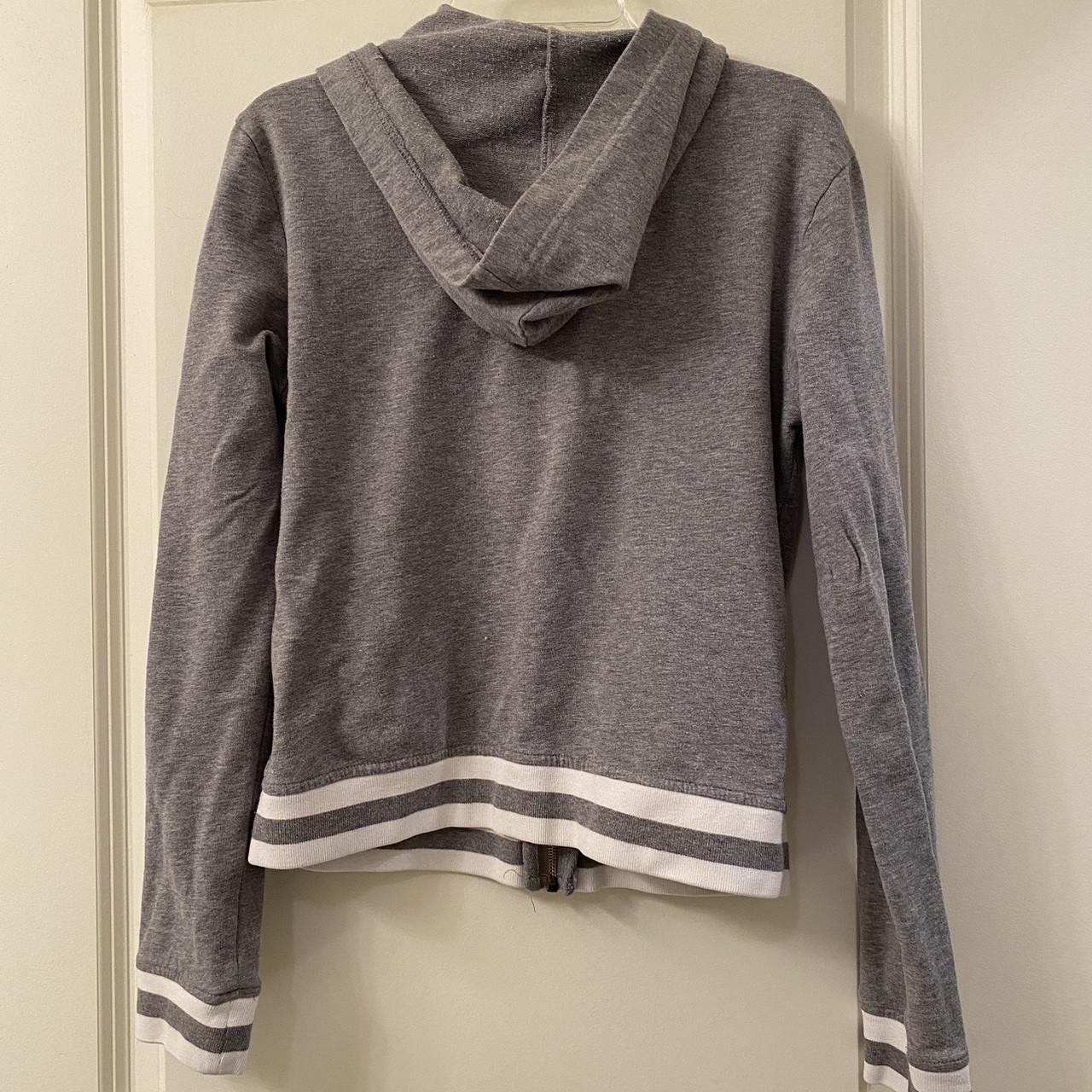 y2k so grey zip up jacket size small •17” pit to... Depop