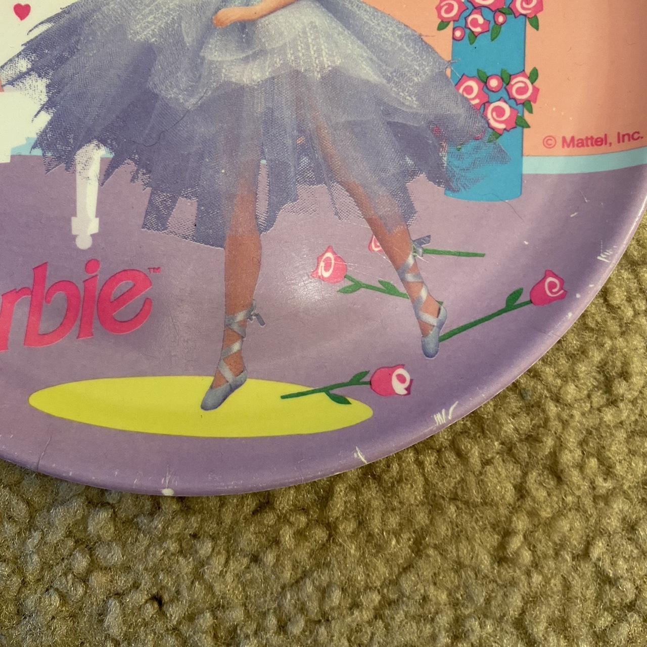 vintage barbie plates and cup set •dancer plate and... - Depop