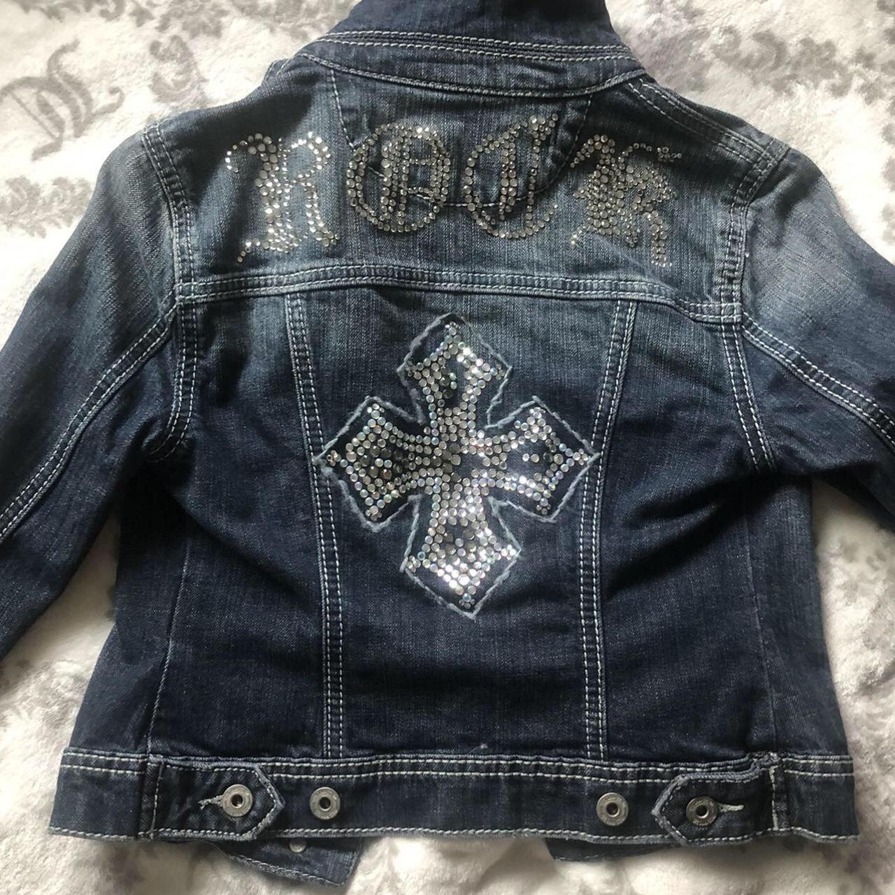 miss me jean jacket bedazzled has such a. Depop