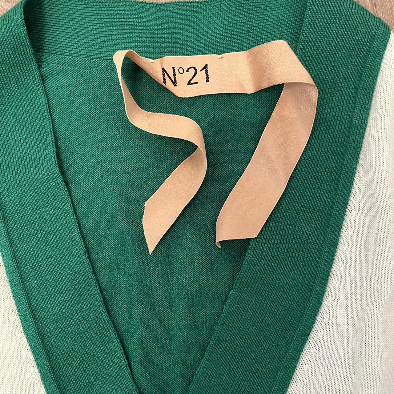 Nº21 Women's Green and Pink Cardigan (3)