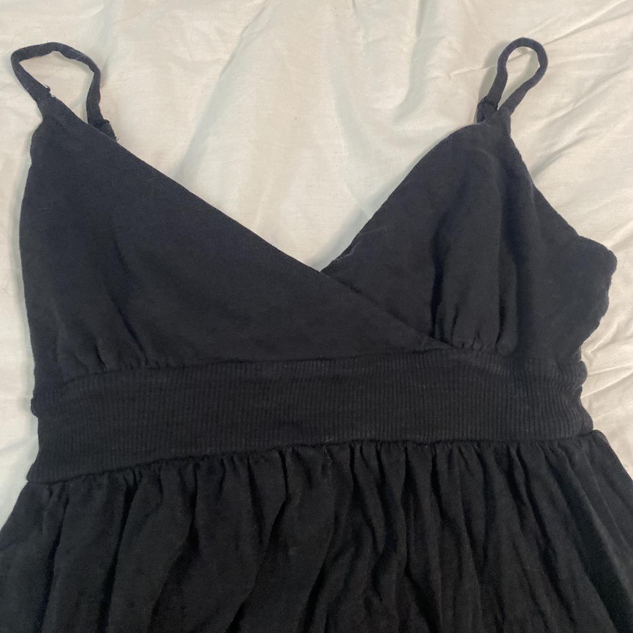 black Old Navy mini dress, criss crossed bust V neck... Depop