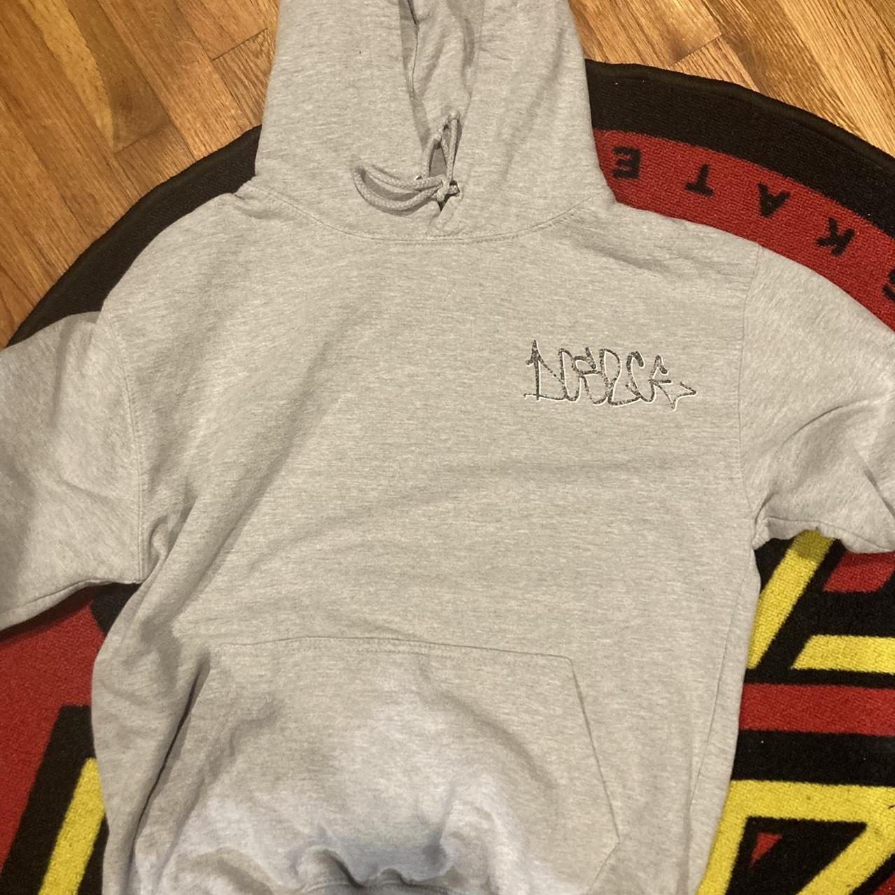 RARE DOSICE GRAFFITI HOODIE SIZE M SLIGHT CRACKING... - Depop