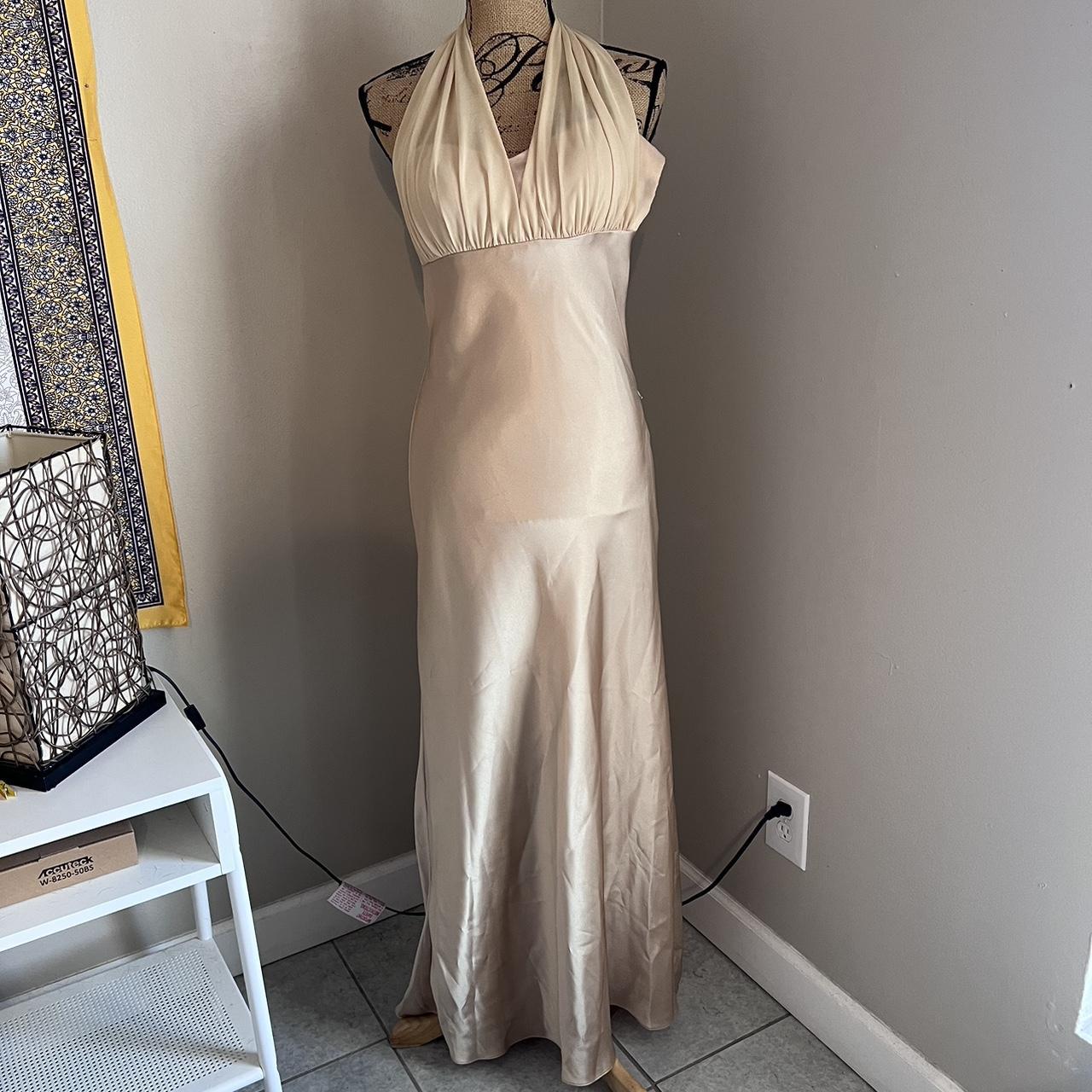 David's Bridal Women's Gold Dress | Depop