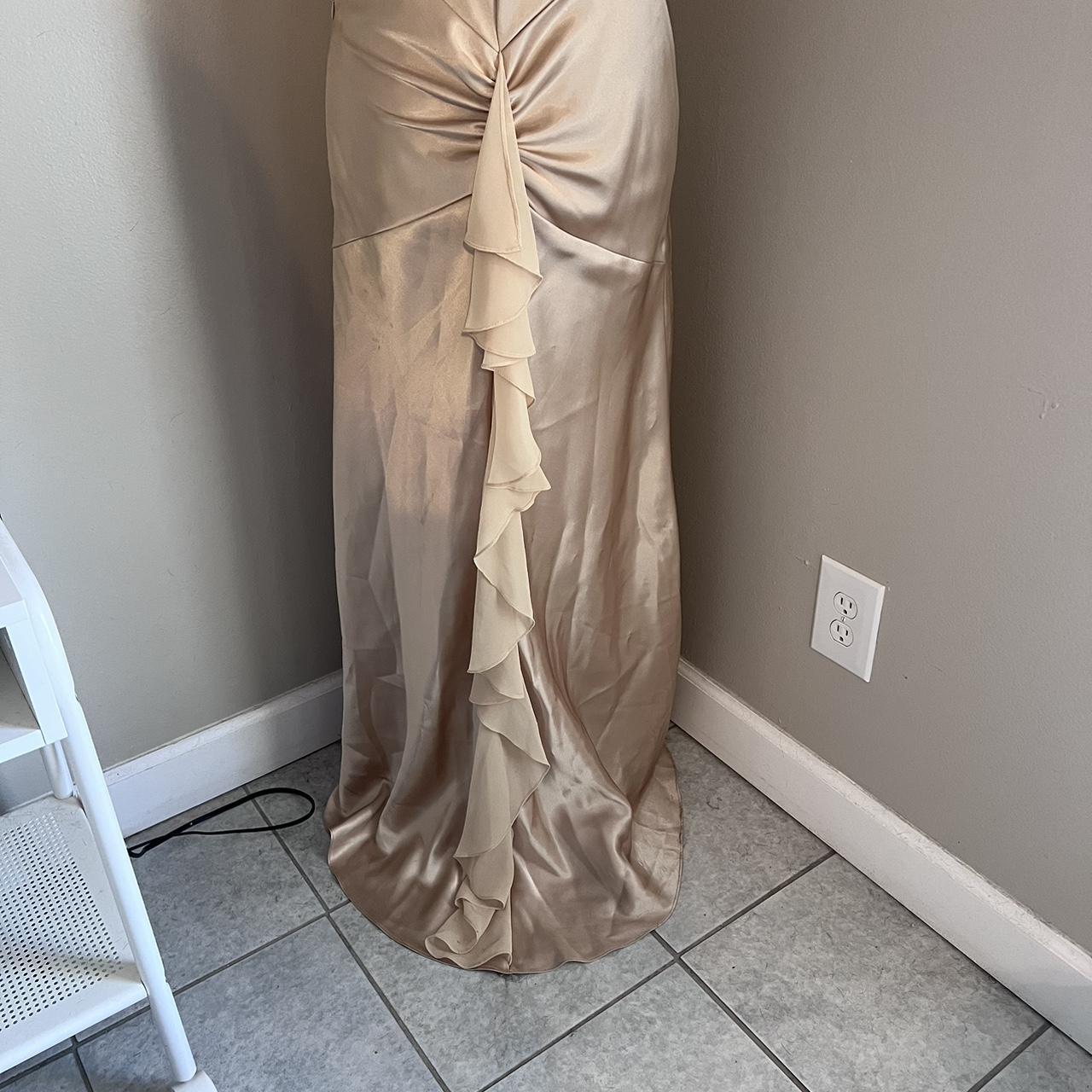 David's Bridal Women's Gold Dress | Depop