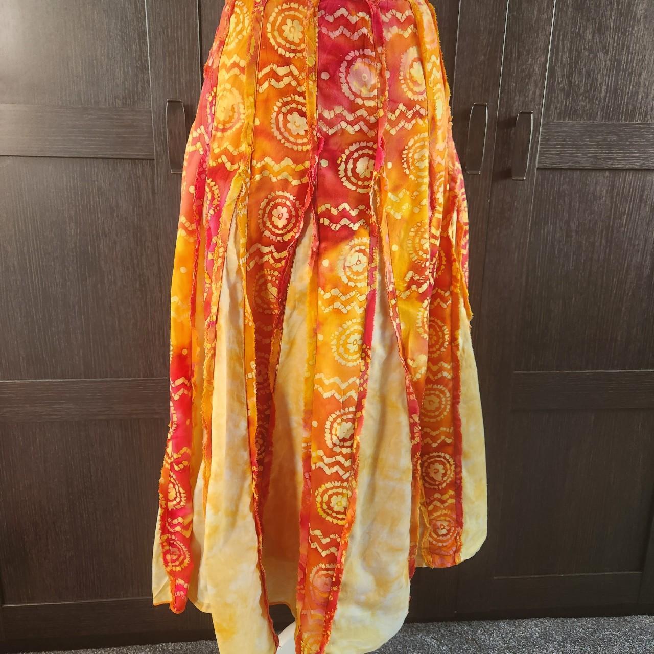 Marks & Spencer Women's Yellow and Orange Skirt | Depop