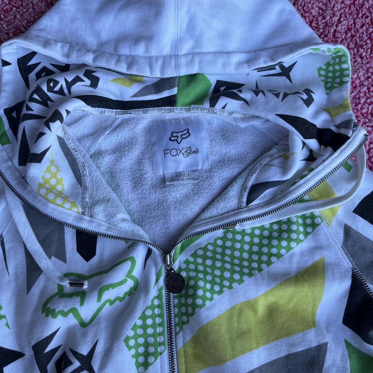 early 2000s fox racing zip up hoodie    total... - Depop