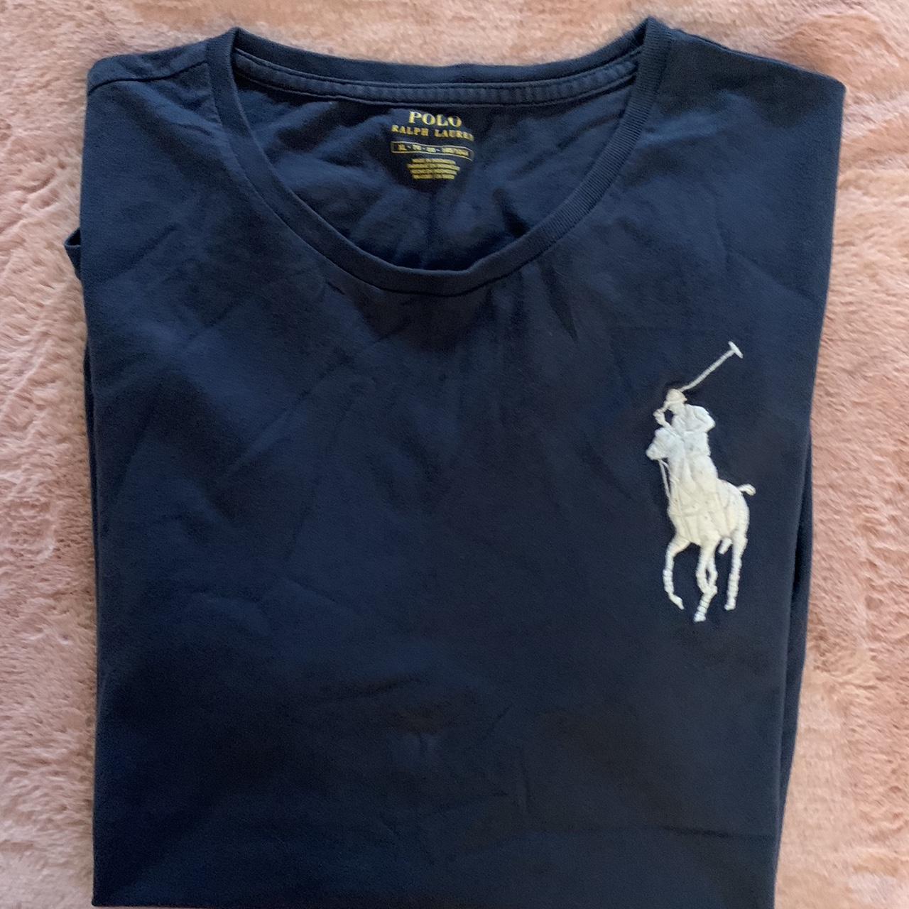 Men’s Polo Ralph Lauren T-Shirt In Blue Size: Extra... - Depop