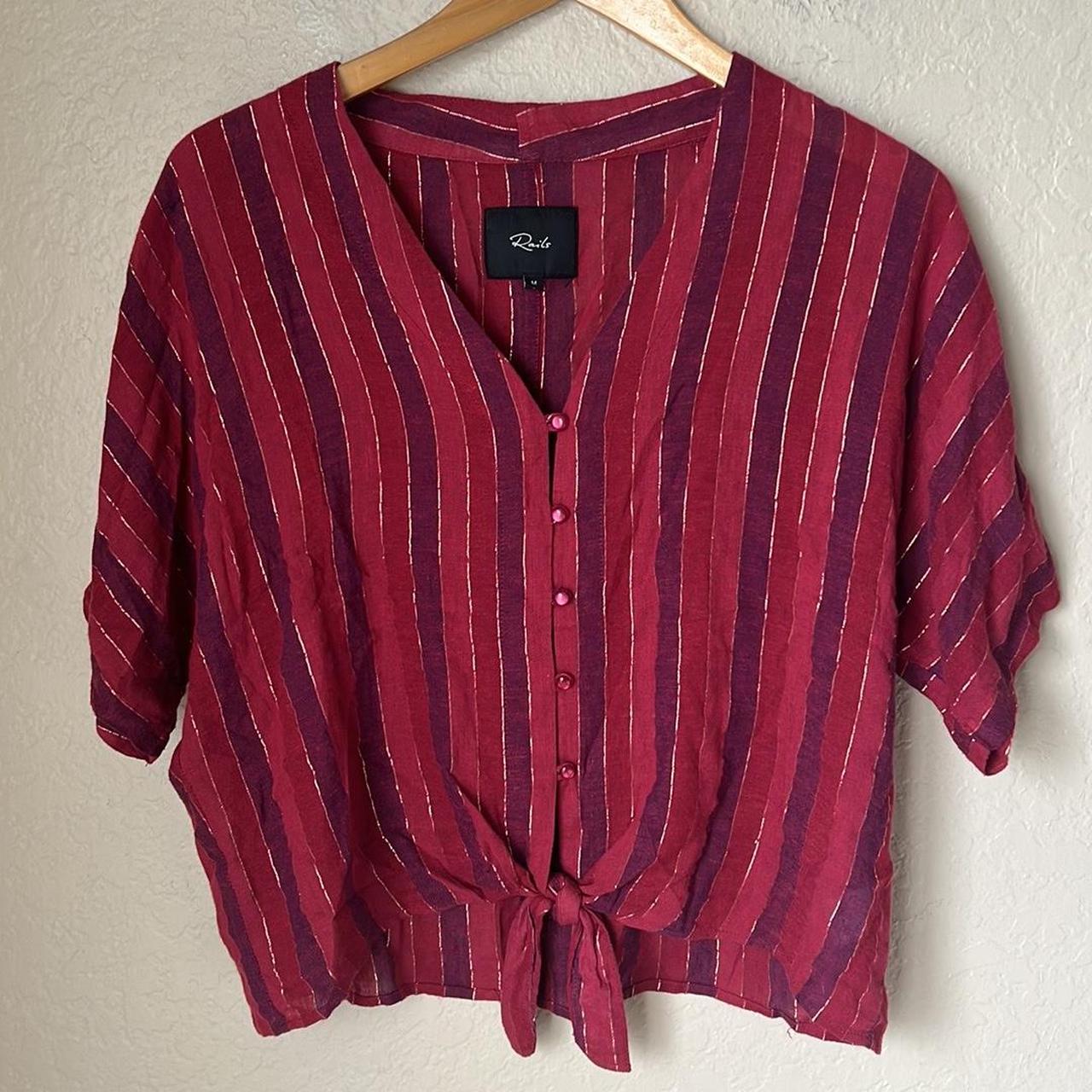 Rails Women's Blouse - Red/Burgundy - M – Rails T… - image 1