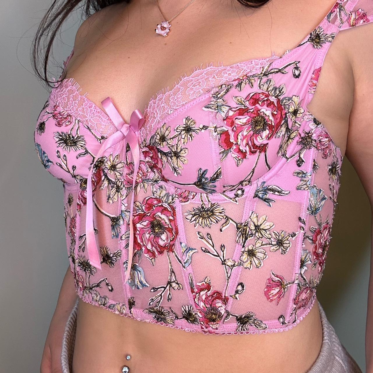 Victoria’s Secret Lace embroidered corset... Depop
