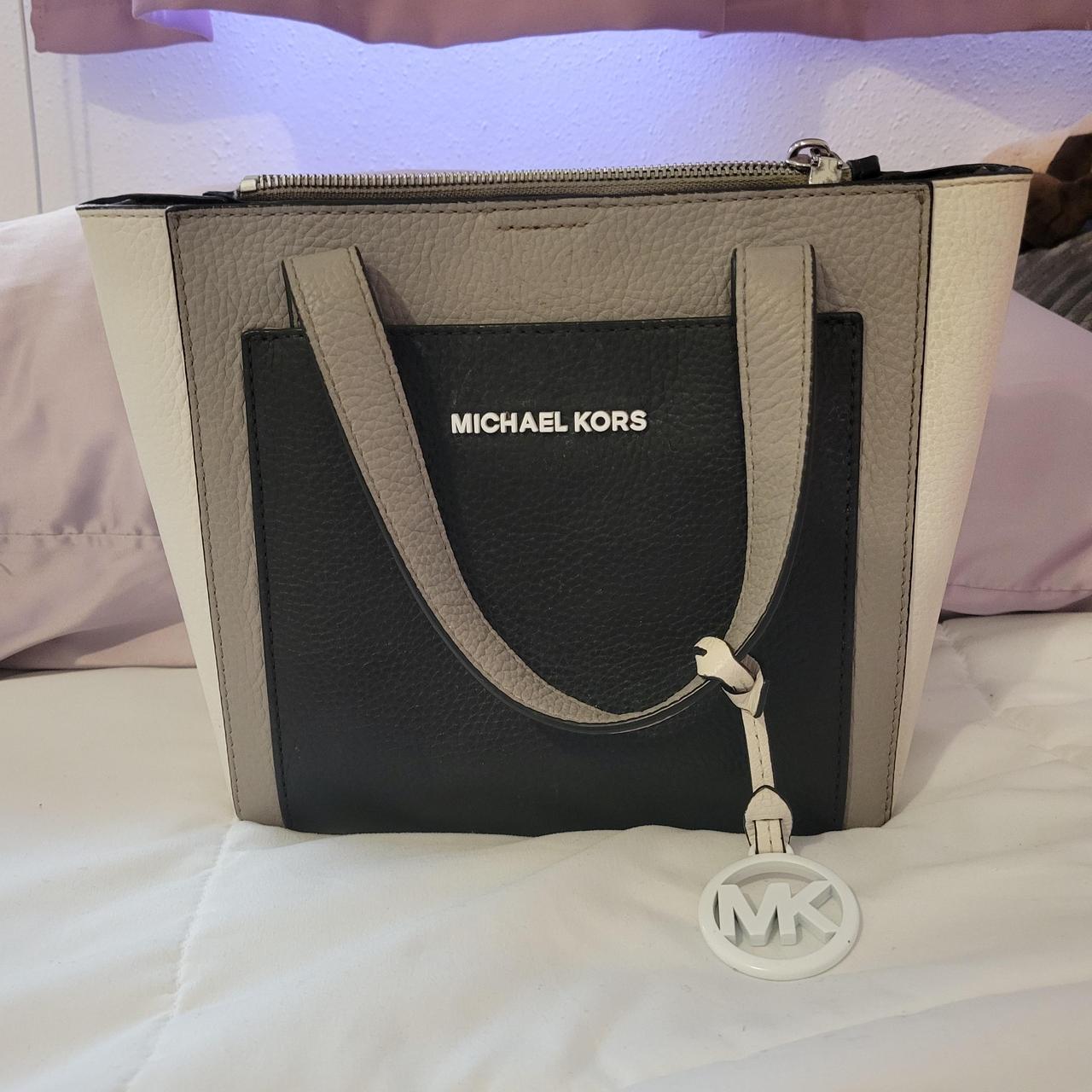 Michael Kors Women's Black and Grey Bag | Depop