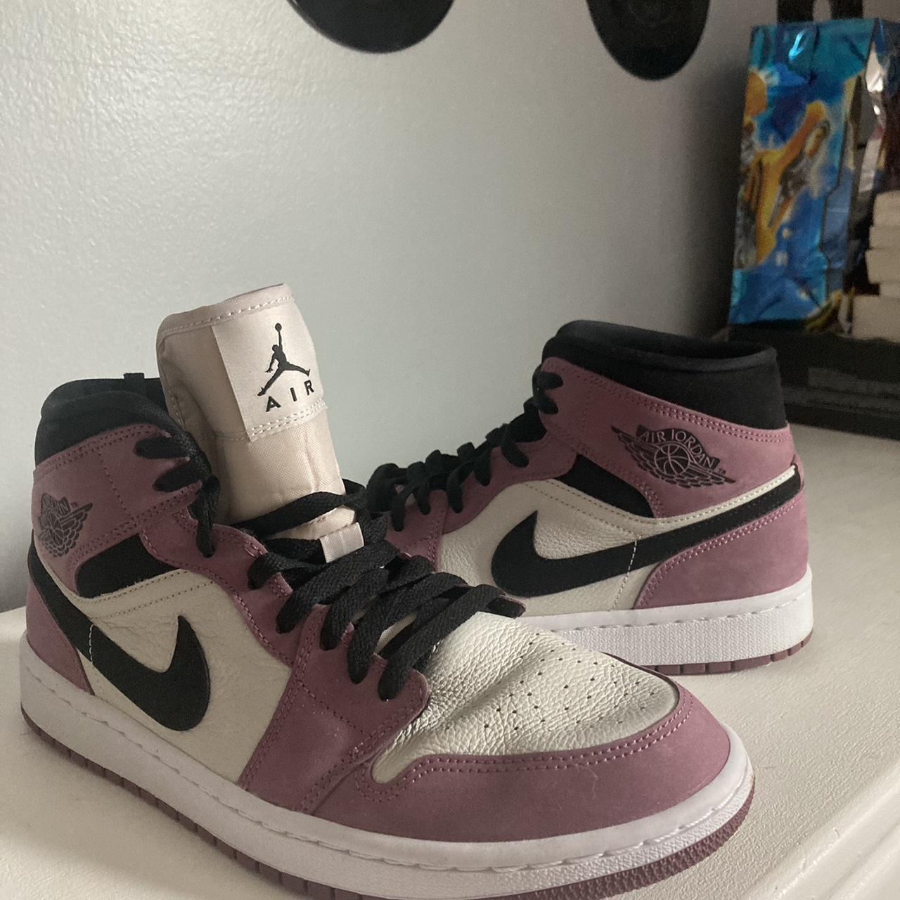 Women's Air Jordan 1 Mid SE 'Berry Pink'. Like new... - Depop