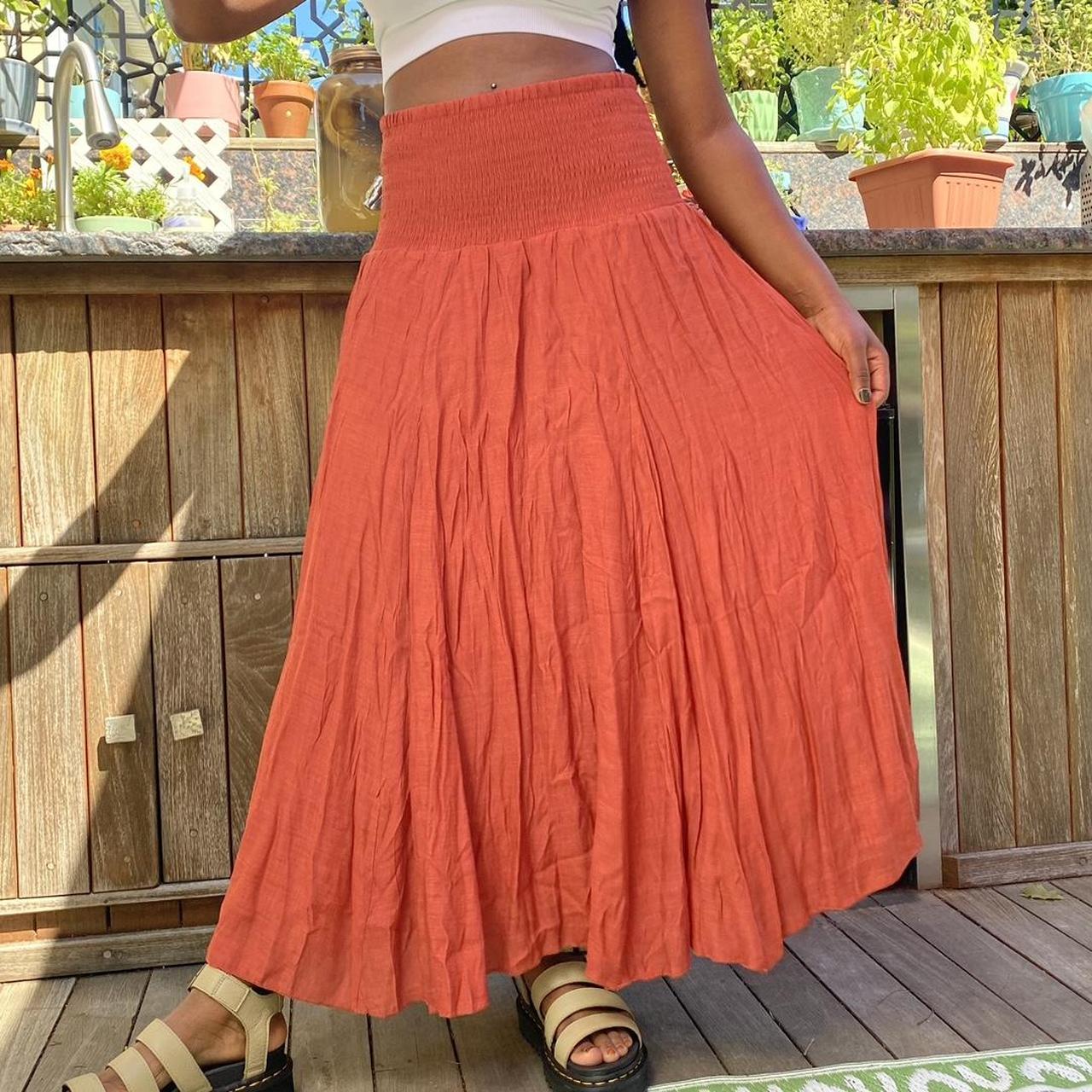 Rust red shop skirt maxi