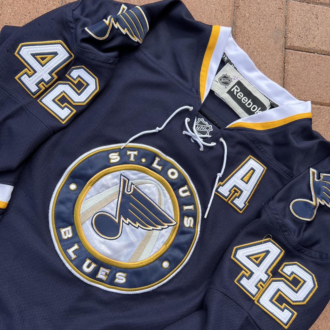 y2k Reebok x St. Louis Blues David Backes jersey... Depop