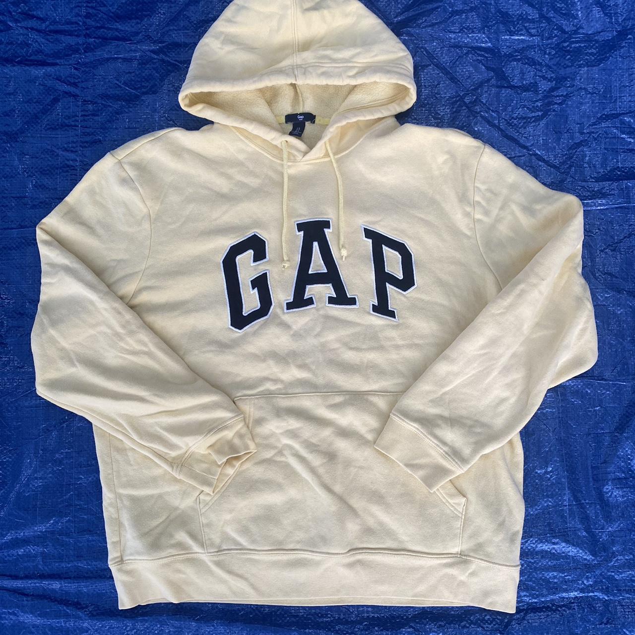 Yellow Gap hoodie size Large men’s Excellent... - Depop