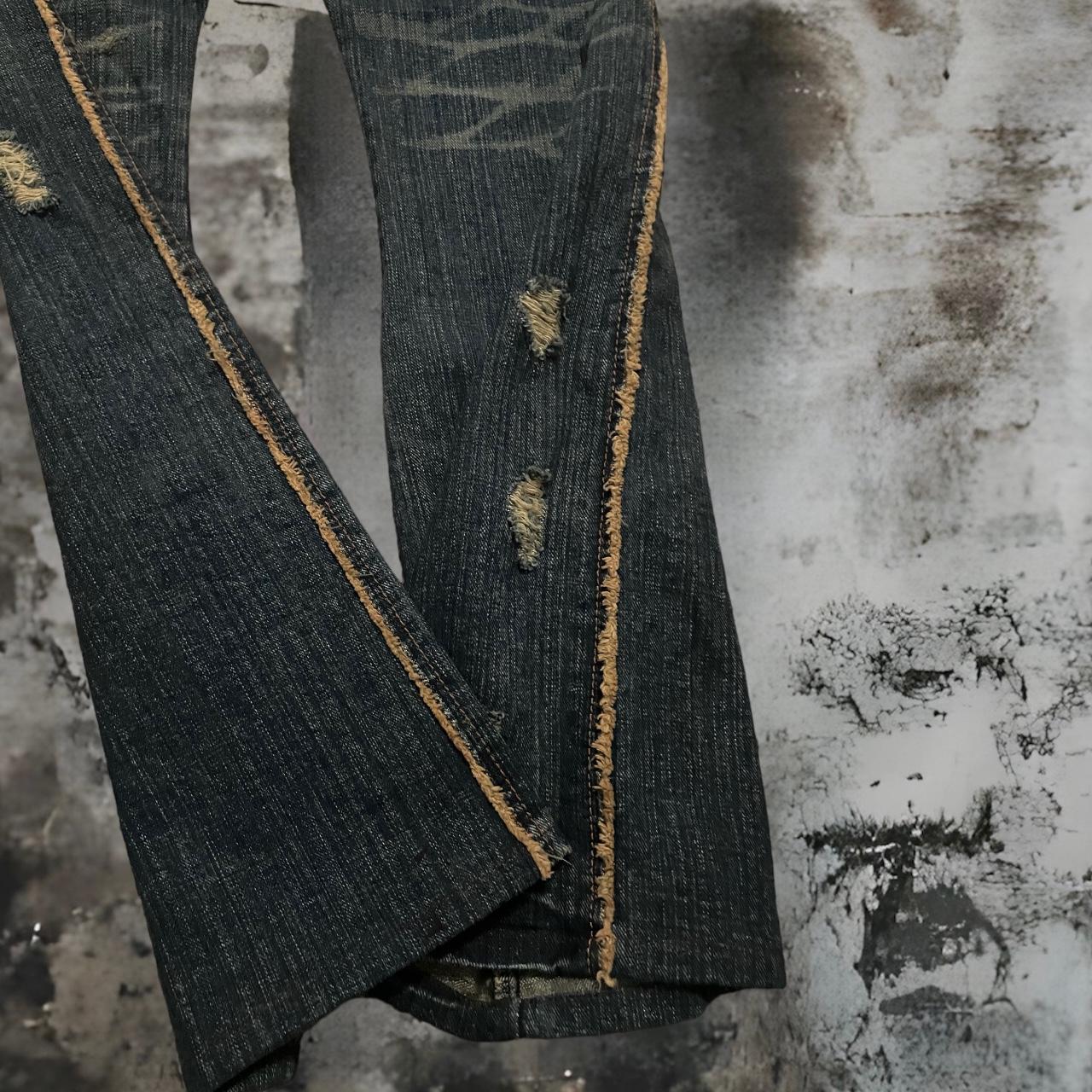 Obelisk Damage flared Denim