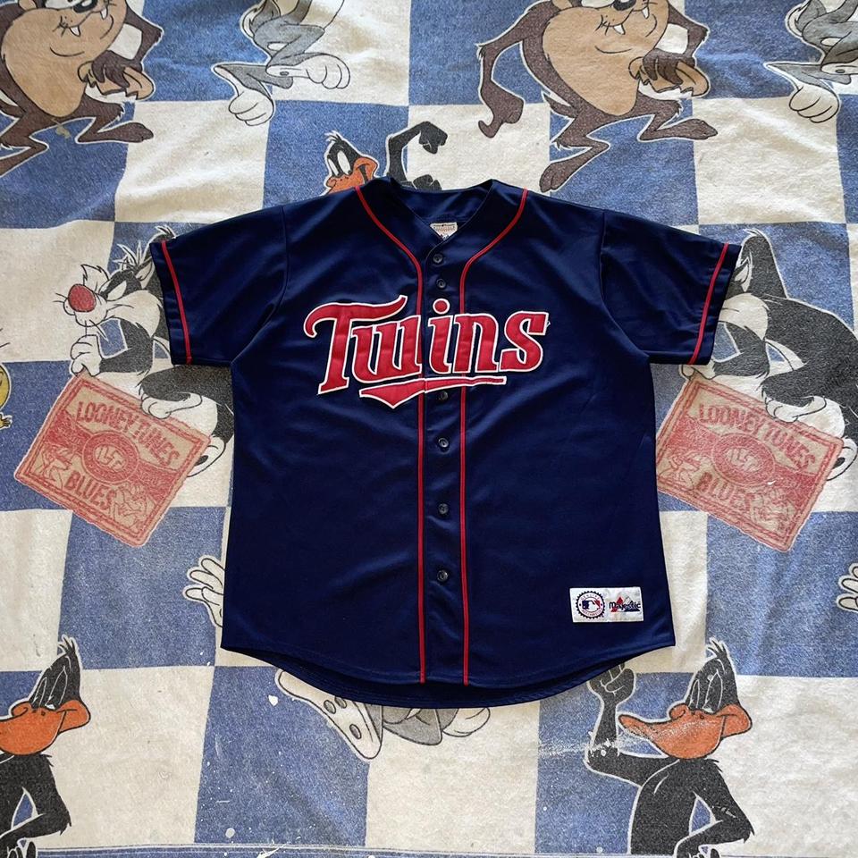 Minnesota twins pinstripe jersey Size: 49 (L/XL) - Depop